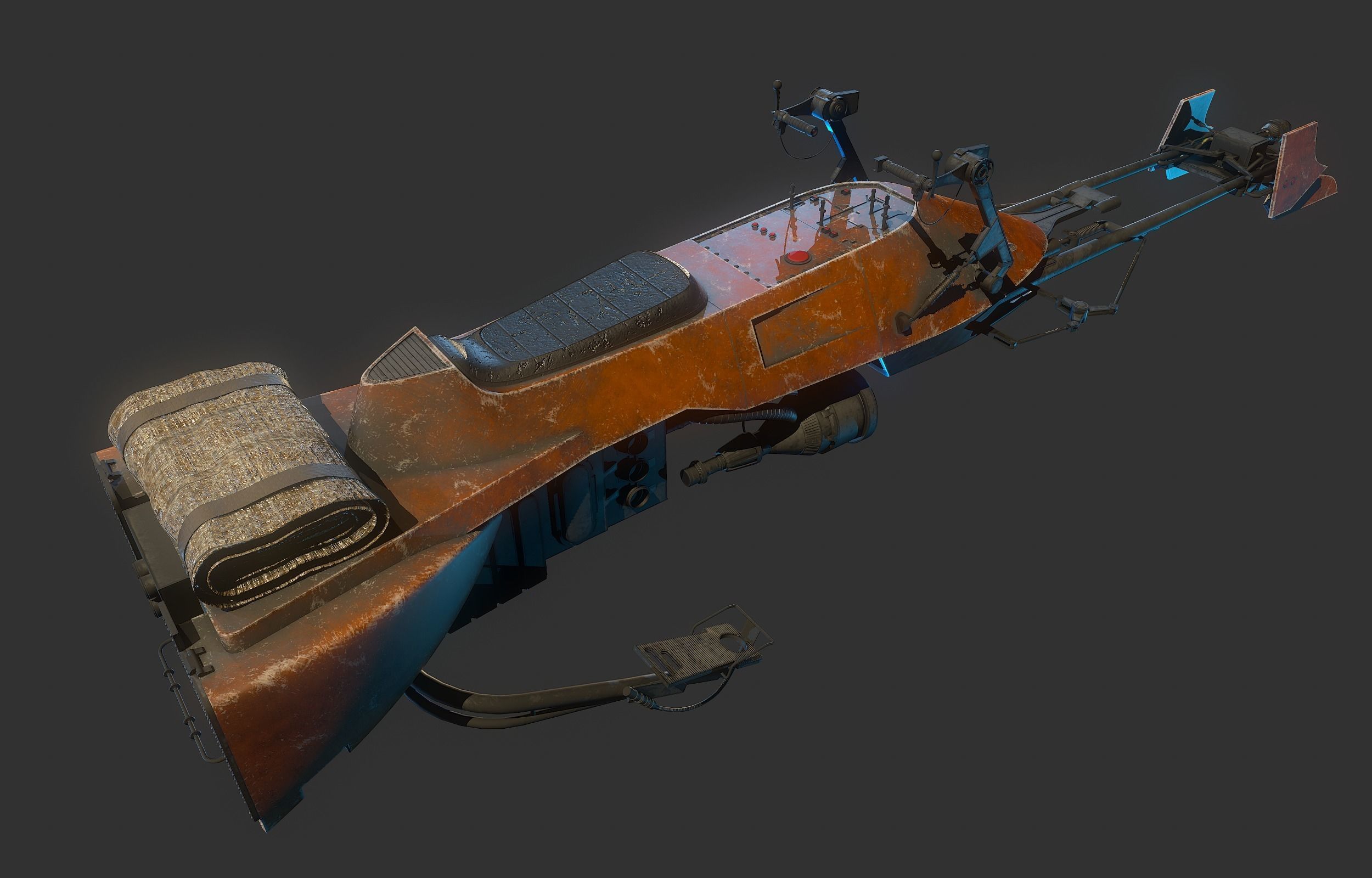 74-Z Speeder bike Star Wars 3D model_4