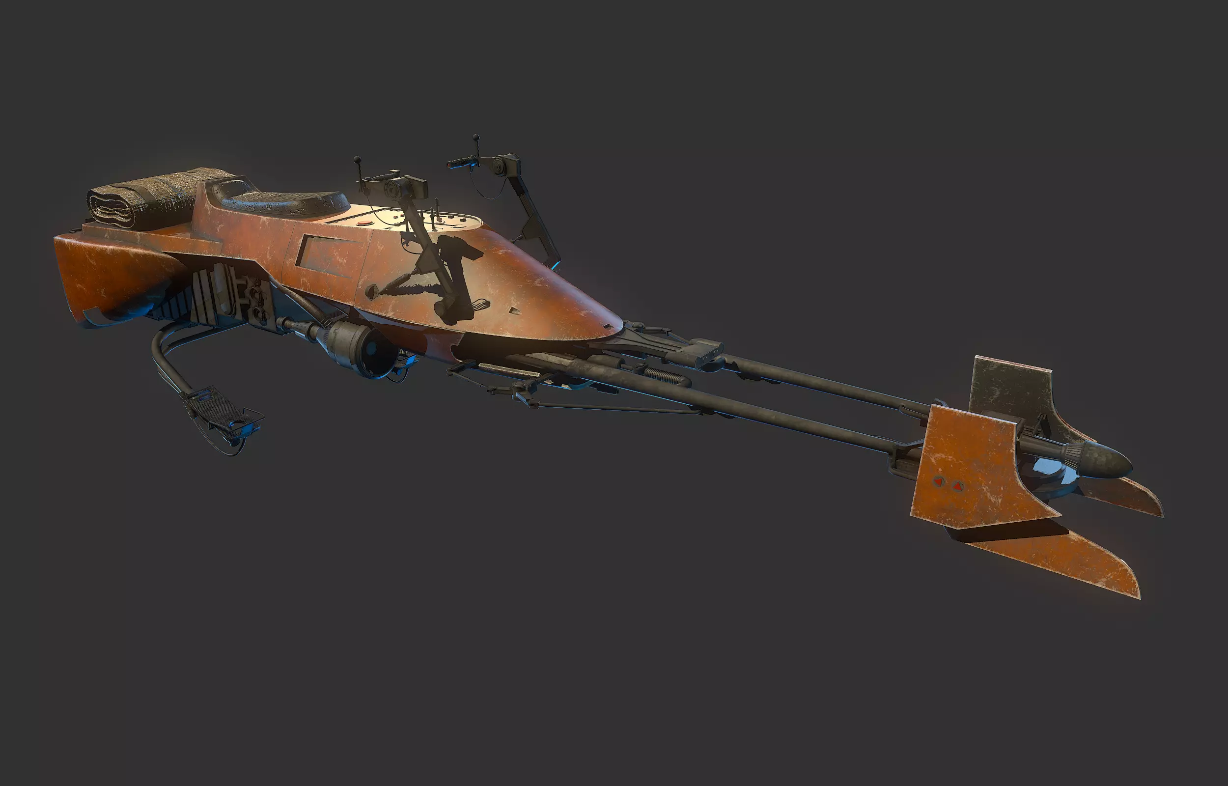 74-Z Speeder bike Star Wars 3D model_0
