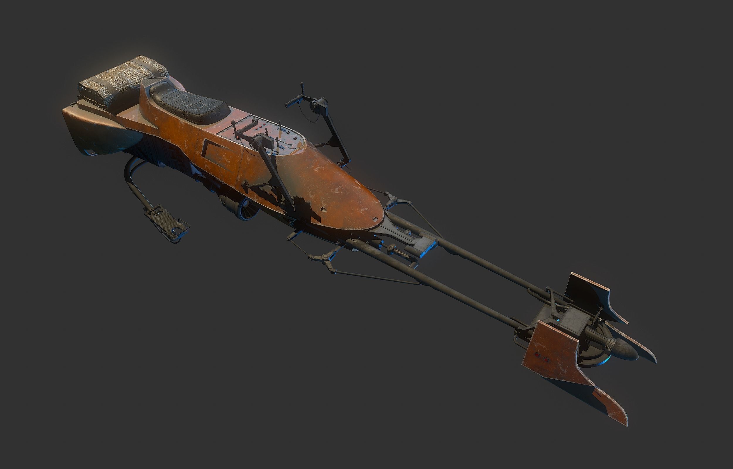 74-Z Speeder bike Star Wars 3D model_1