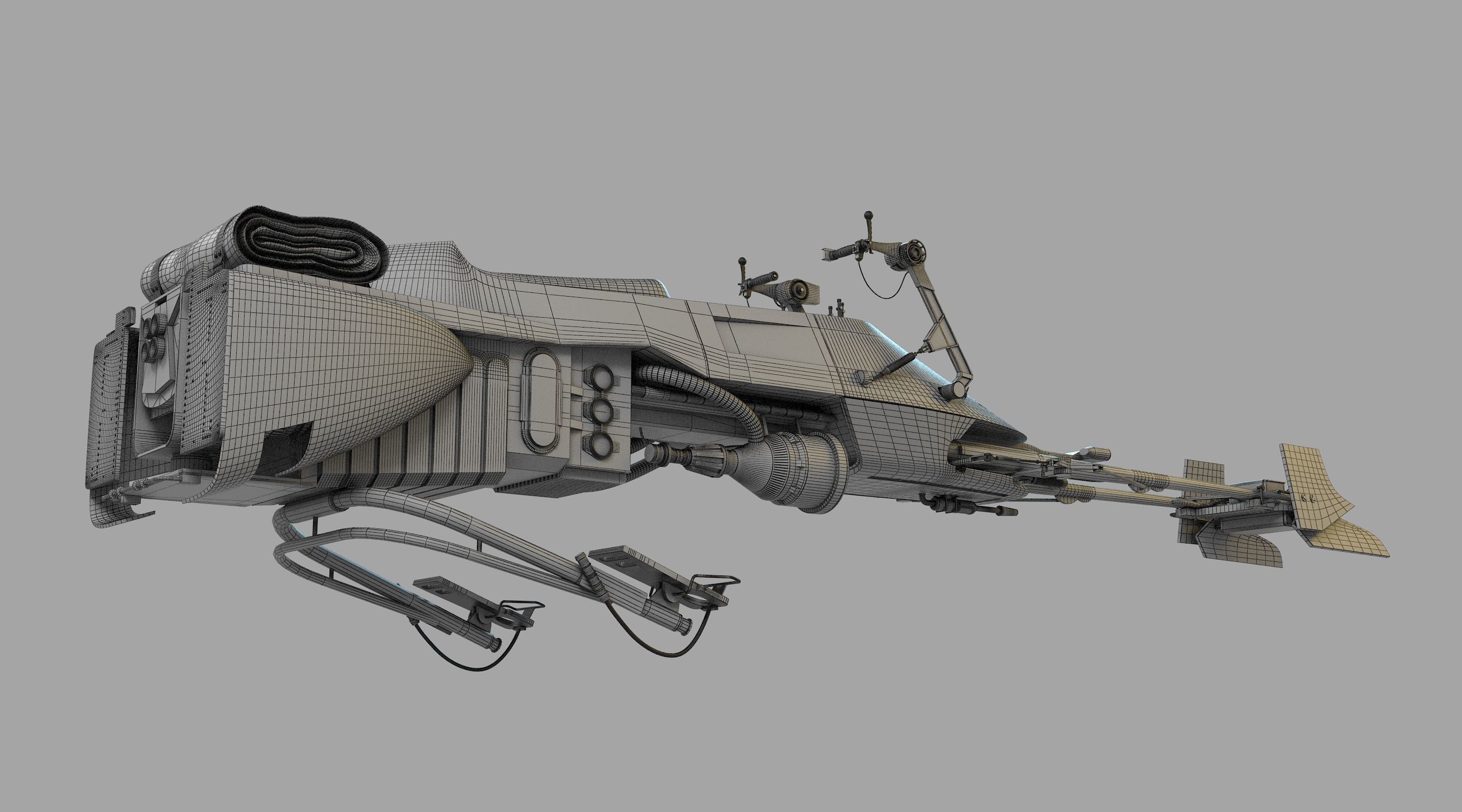 74-Z Speeder bike Star Wars 3D model_12