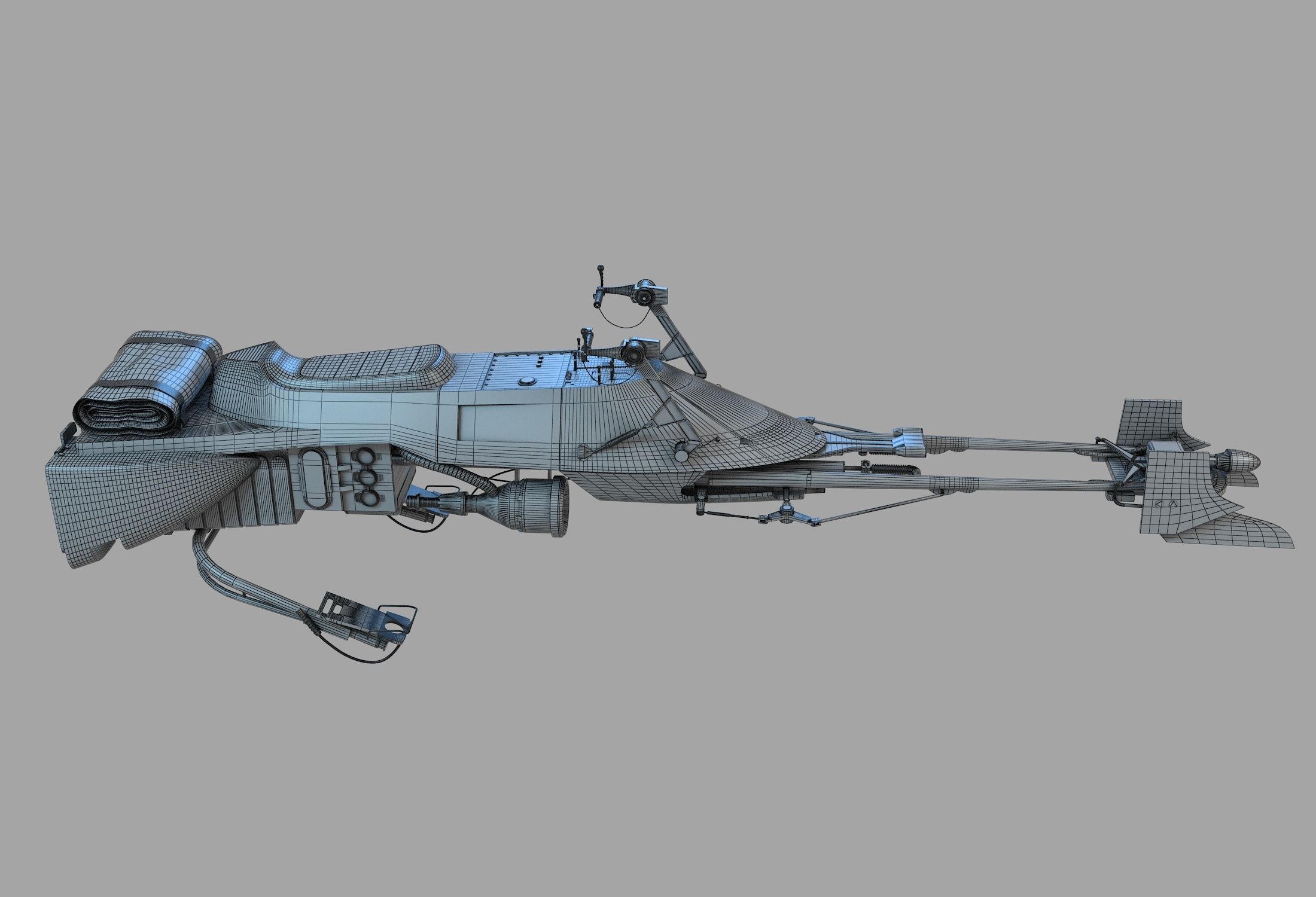 74-Z Speeder bike Star Wars 3D model_6