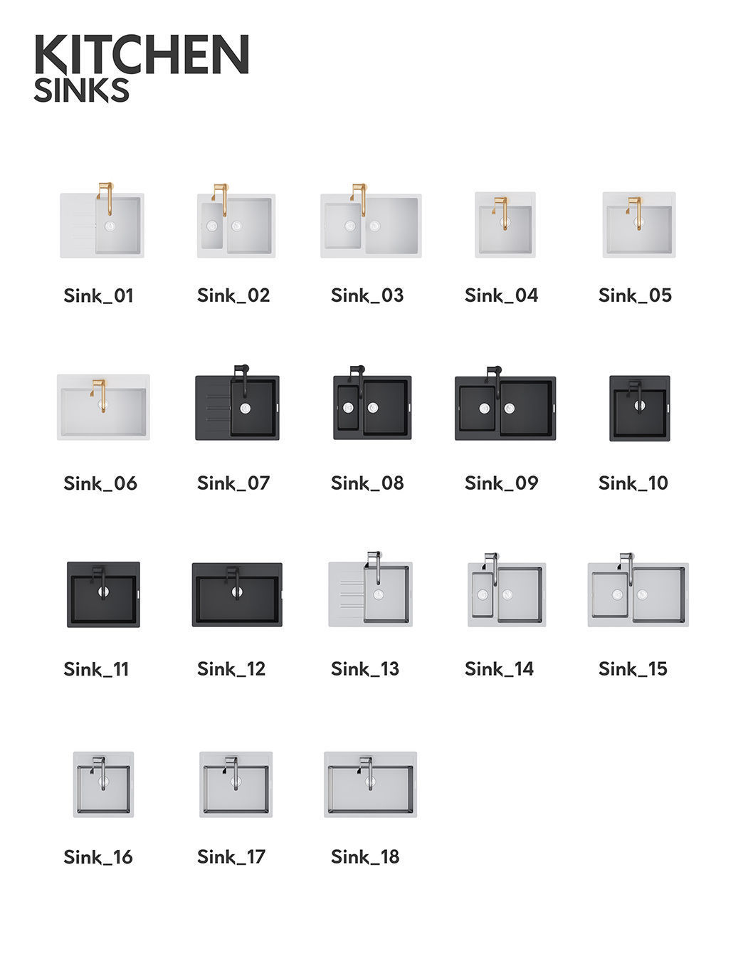 2D Floor Plan Furniture - Top View PSD - MORE than 300 cutouts 3D model_31