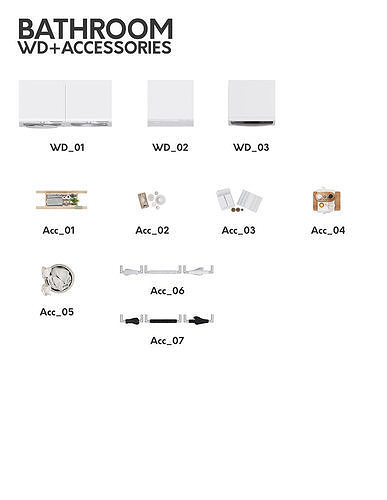 2D Floor Plan Furniture - Top View PSD - MORE than 300 cutouts 3D model 7