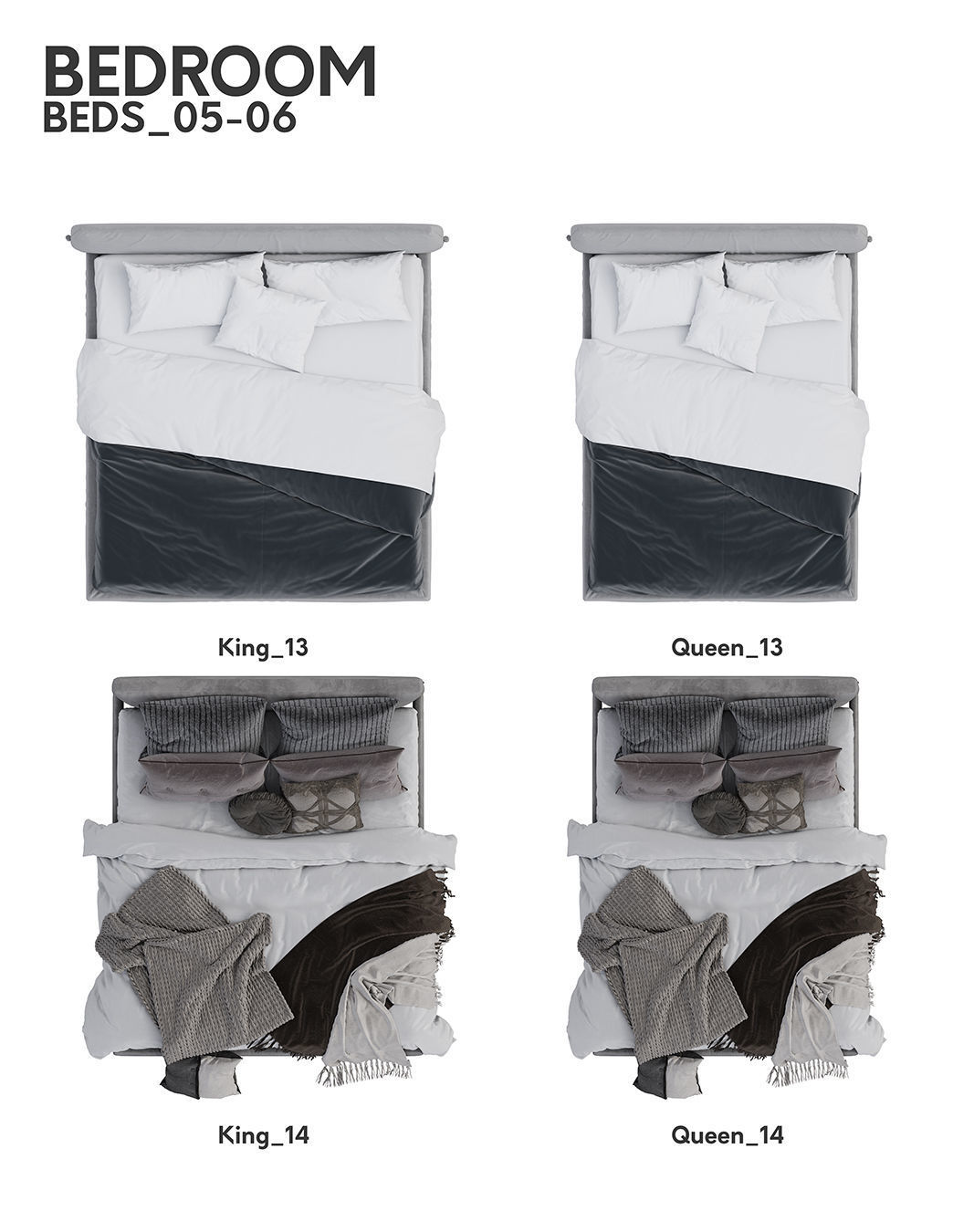 2D Floor Plan Furniture - Top View PSD - MORE than 300 cutouts 3D model_13