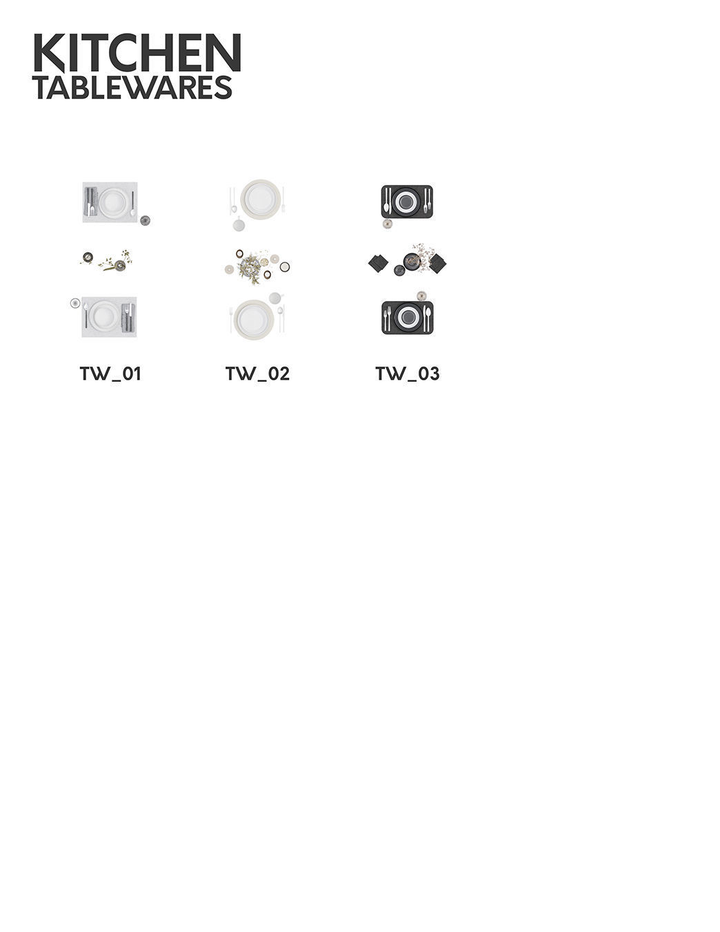 2D Floor Plan Furniture - Top View PSD - MORE than 300 cutouts 3D model_33