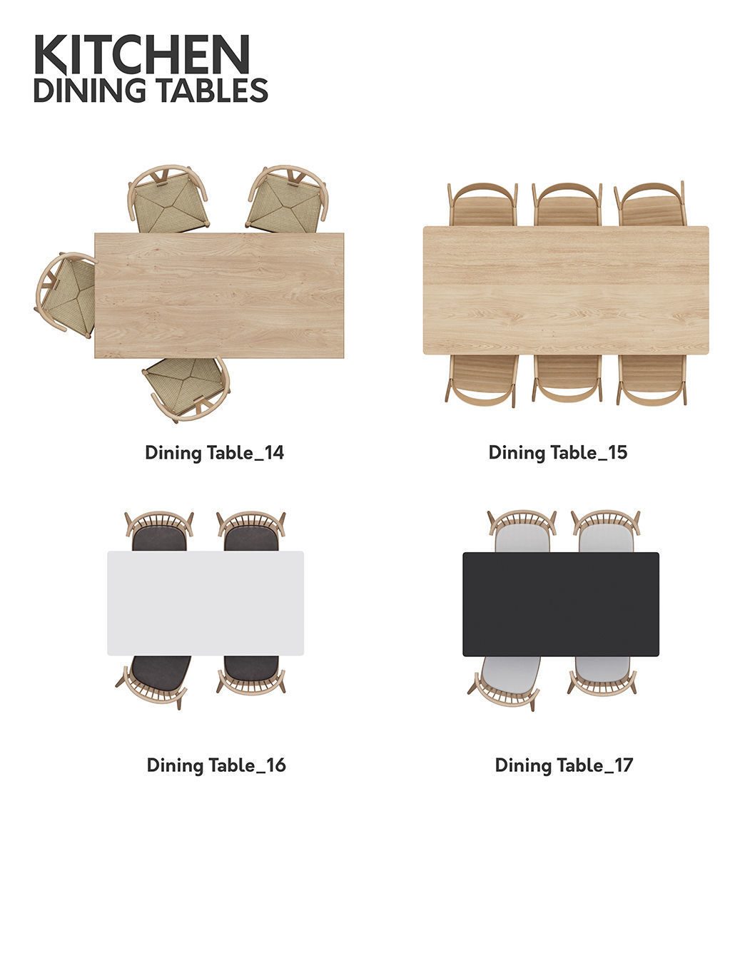 2D Floor Plan Furniture - Top View PSD - MORE than 300 cutouts 3D model_28