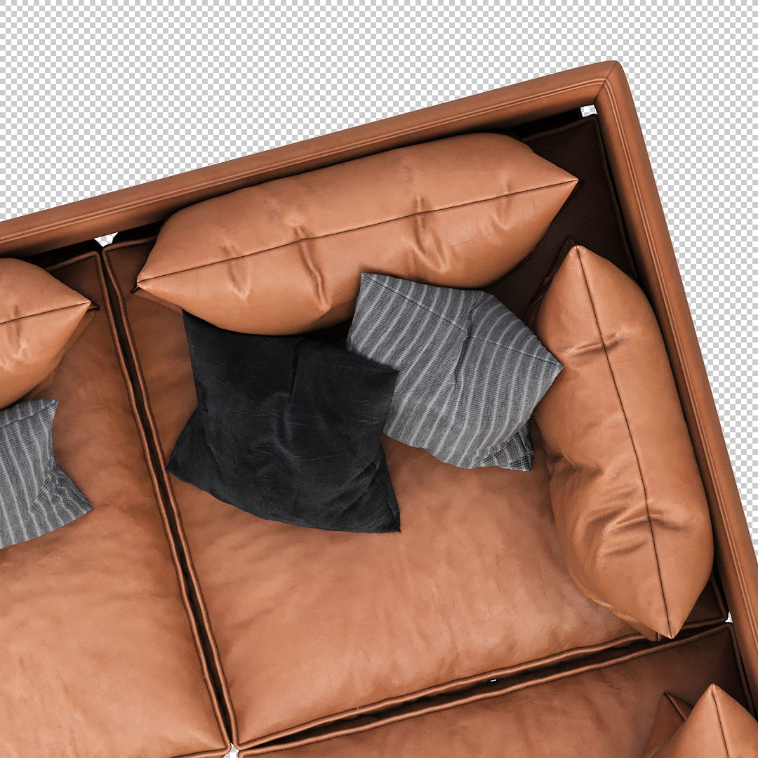 2D Floor Plan Furniture - Top View PSD - MORE than 300 cutouts 3D model_2