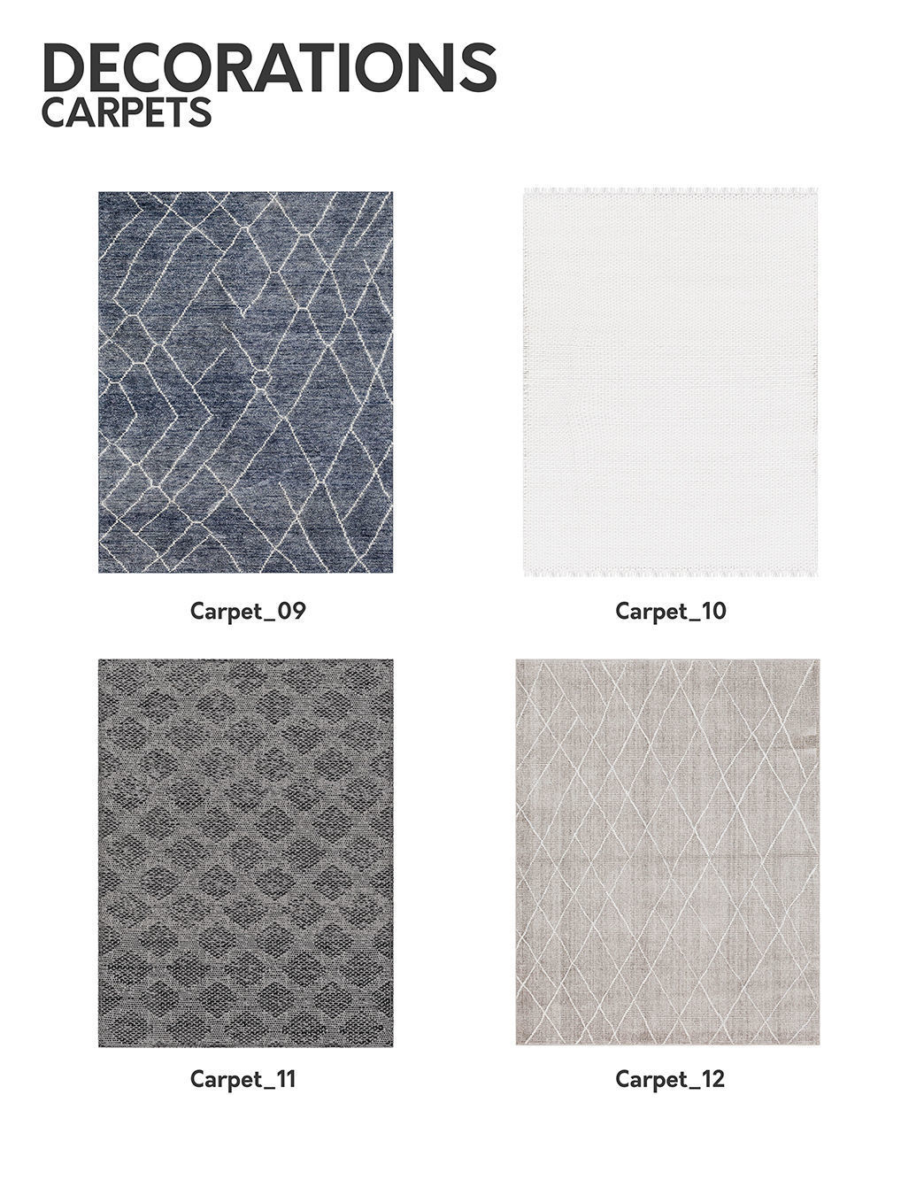 2D Floor Plan Furniture - Top View PSD - MORE than 300 cutouts 3D model_19