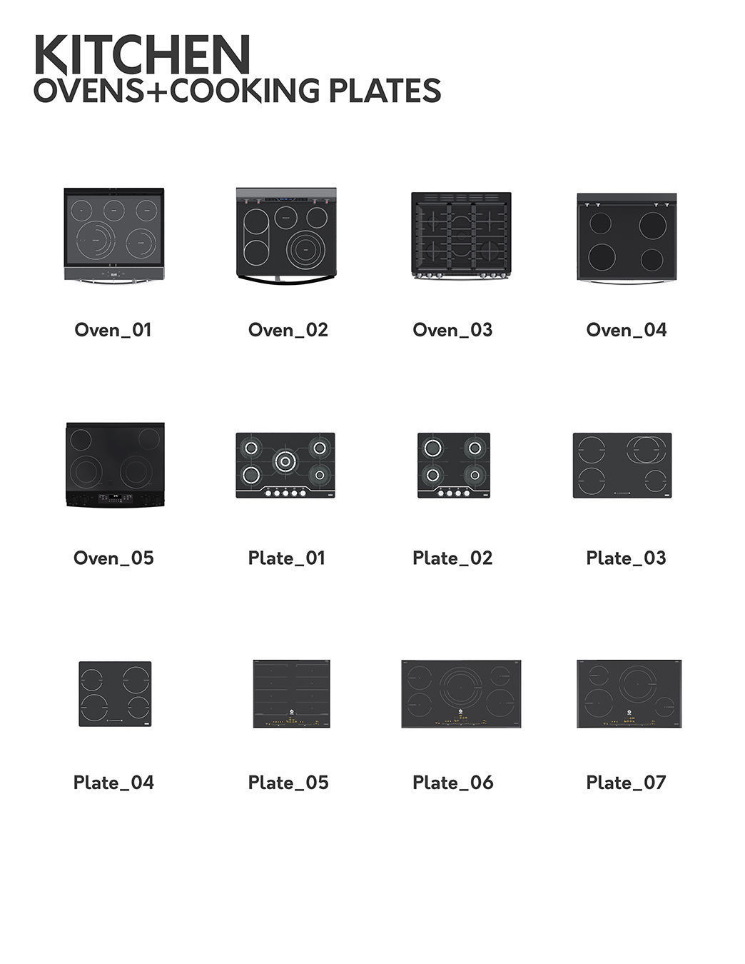 2D Floor Plan Furniture - Top View PSD - MORE than 300 cutouts 3D model_29