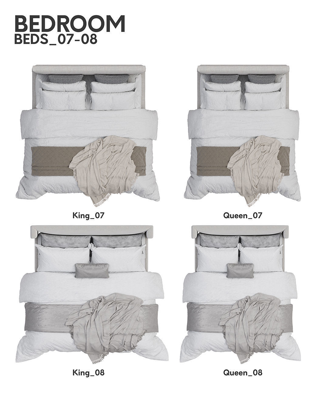 2D Floor Plan Furniture - Top View PSD - MORE than 300 cutouts 3D model_10