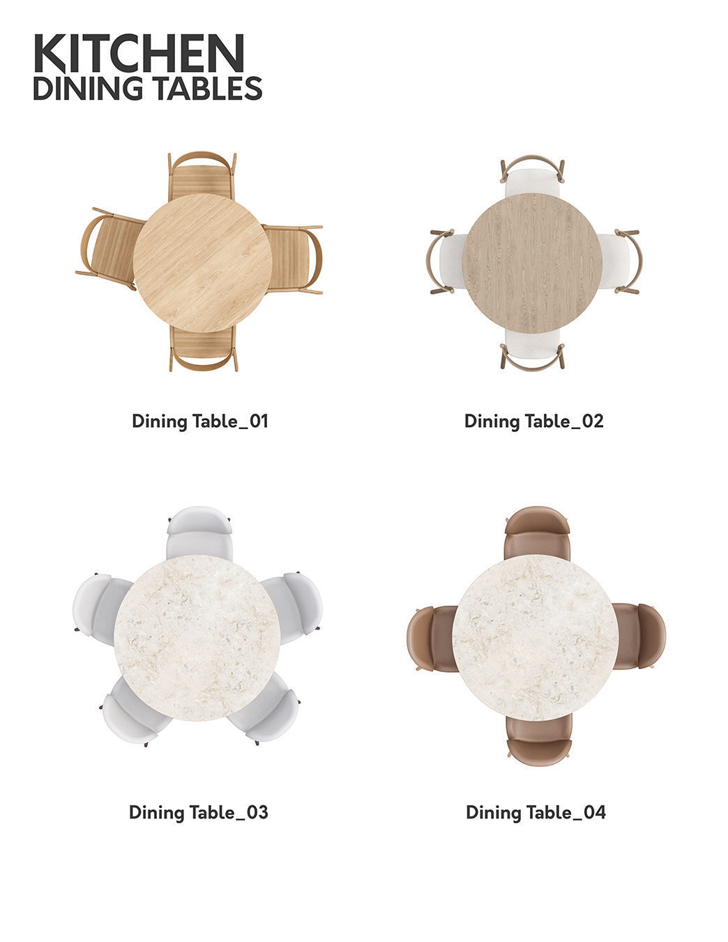 2D Floor Plan Furniture - Top View PSD - MORE than 300 cutouts 3D model_25