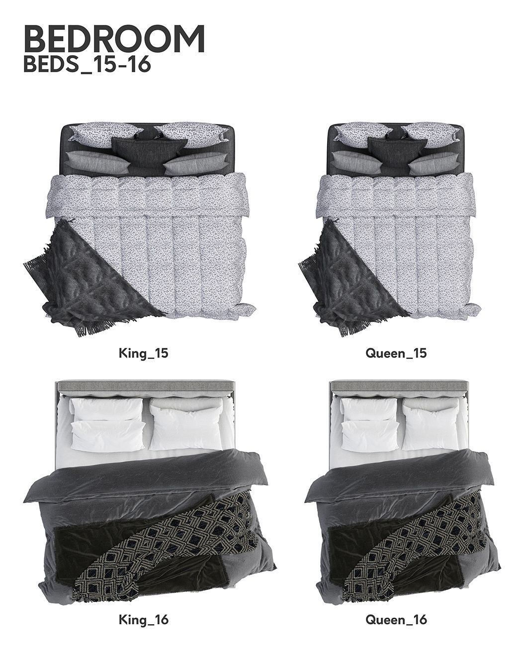 2D Floor Plan Furniture - Top View PSD - MORE than 300 cutouts 3D model_14