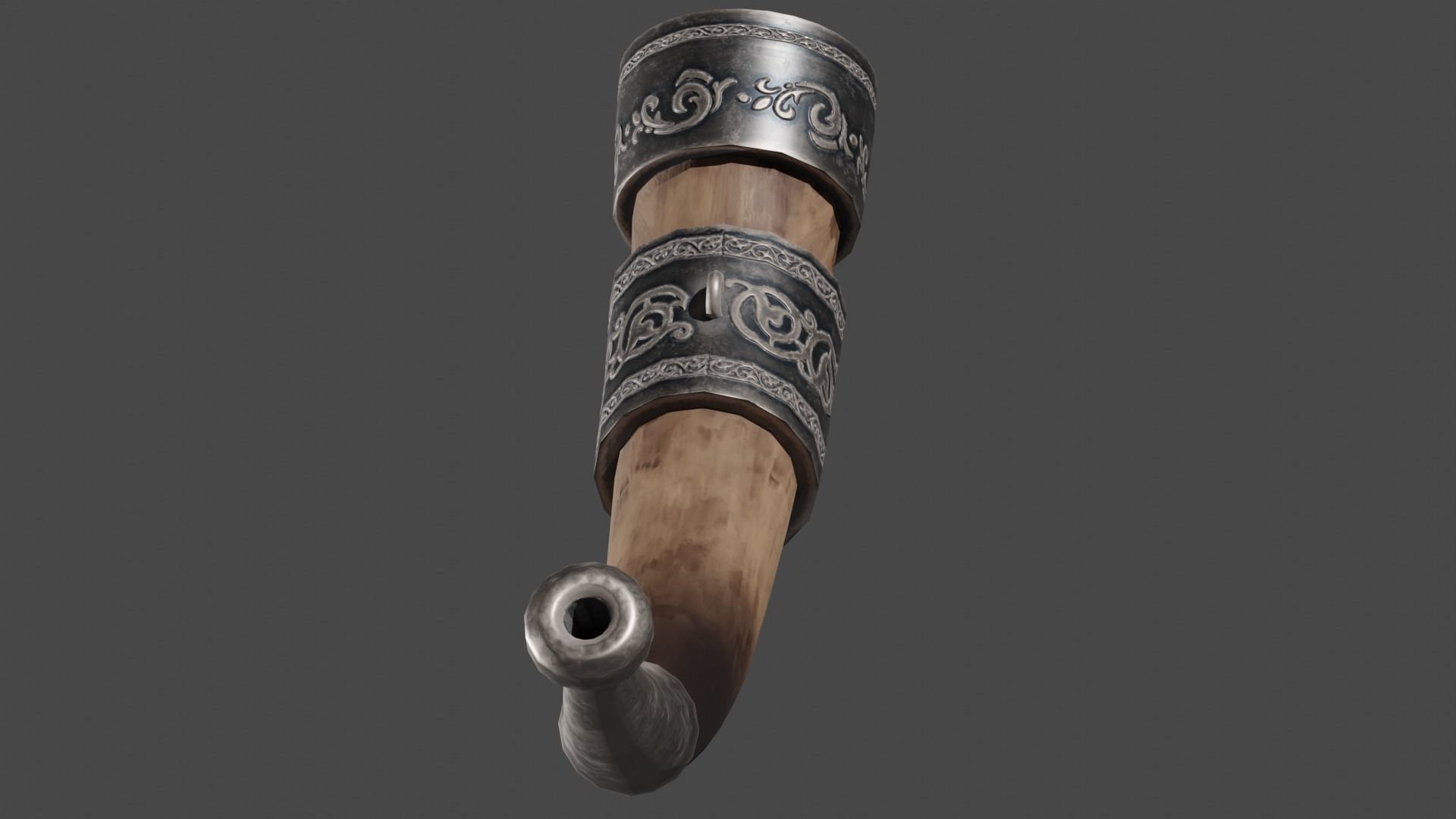 Stylized Viking  Horn Arabian style  low poly PBR Game Ready Low-poly 3D model_1