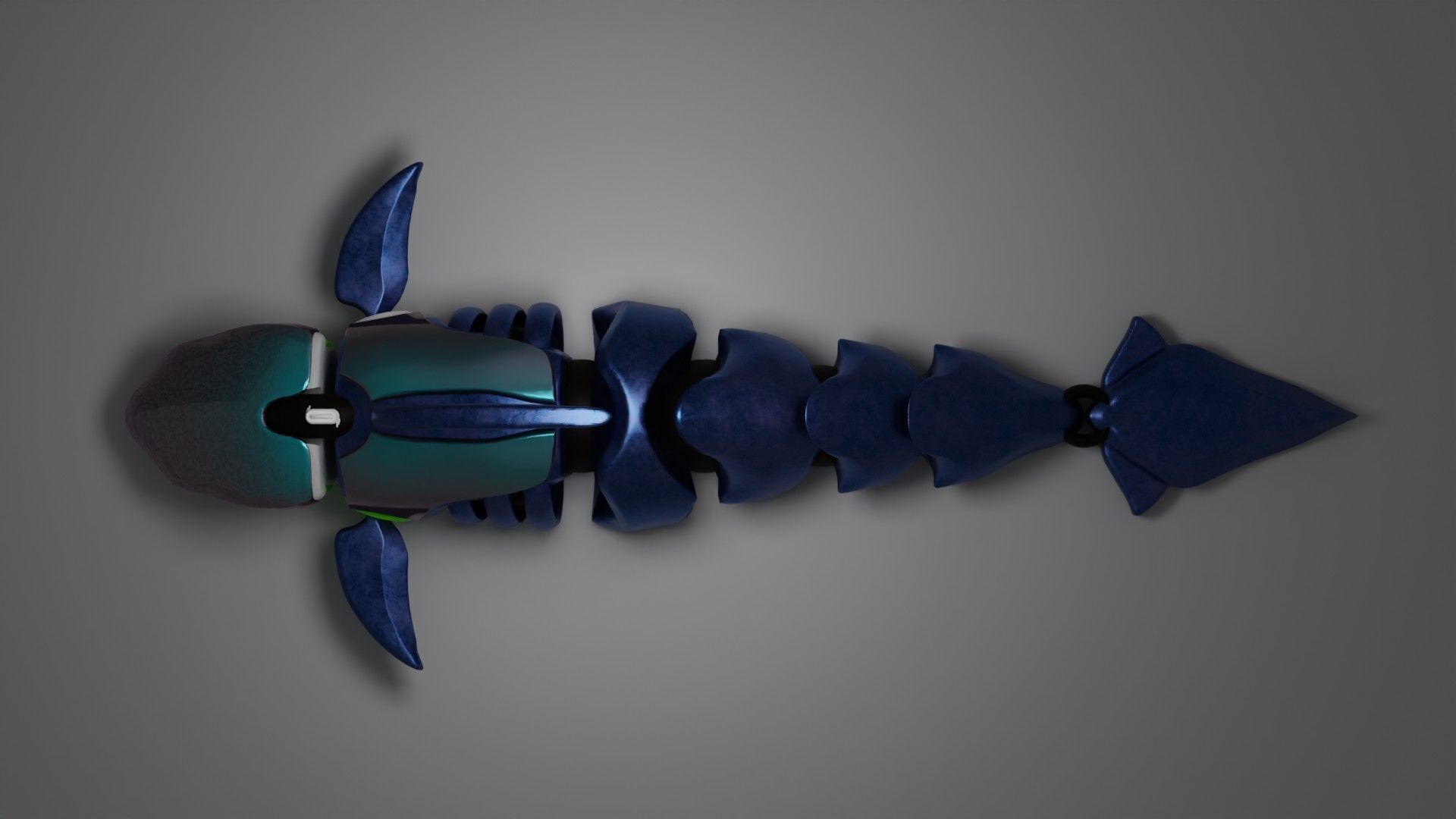 Mecha-Shark articulated to 3D print 3D print model_4