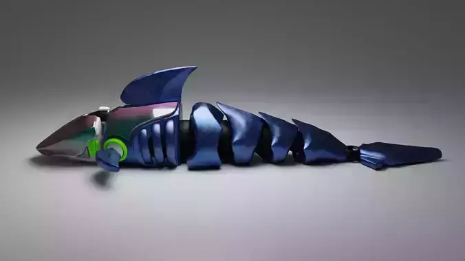 Mecha-Shark articulated to 3D print 3D print model