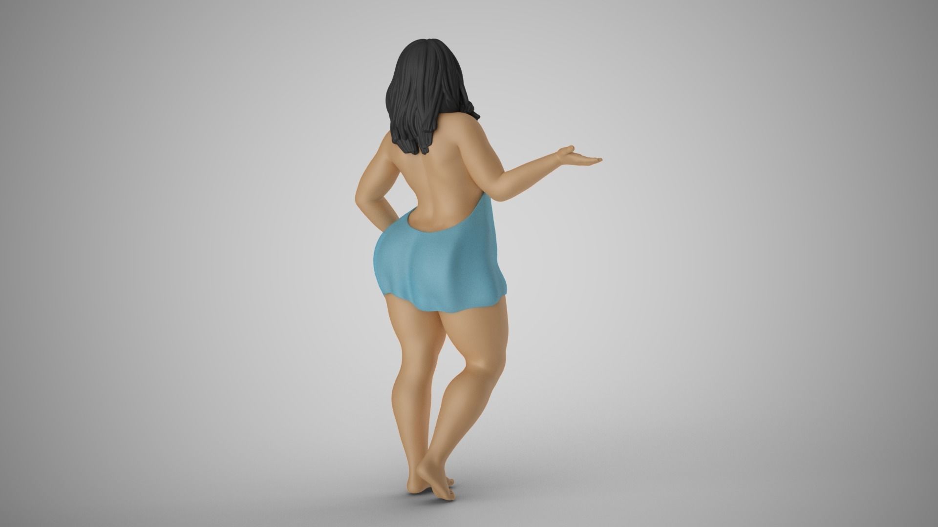 Woman Presenting Something 3D print model_7