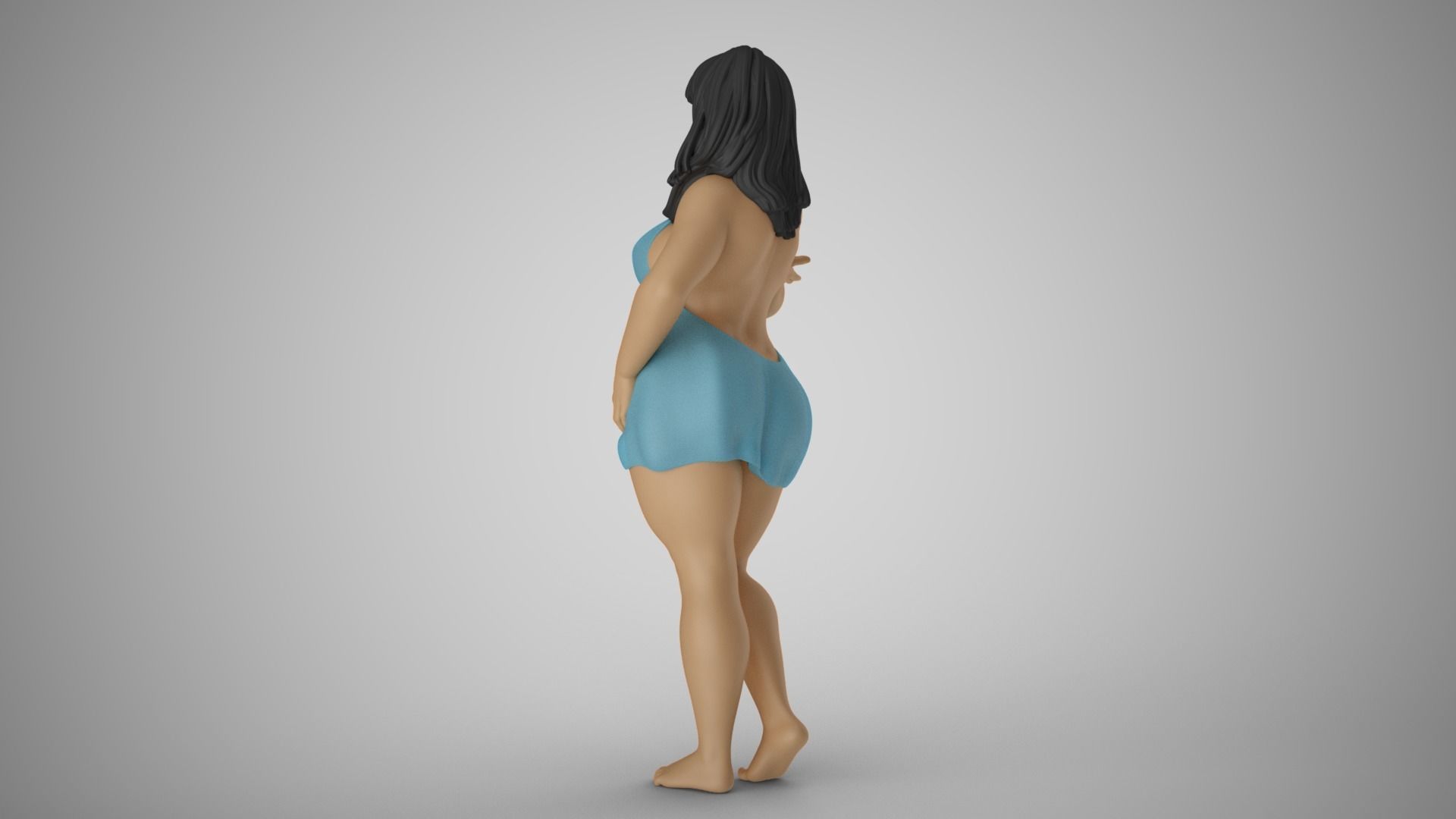Woman Presenting Something 3D print model_9