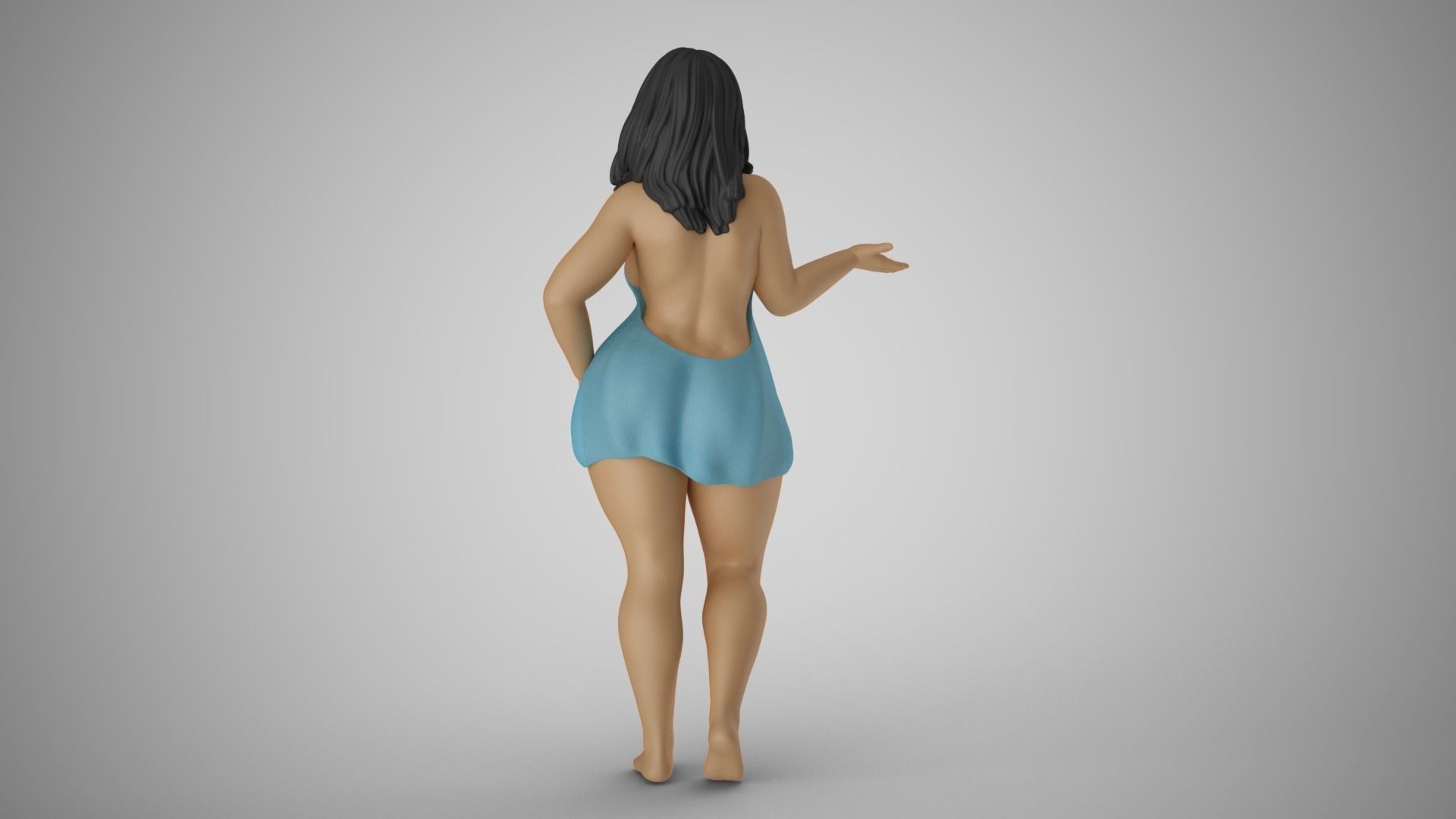 Woman Presenting Something 3D print model_8