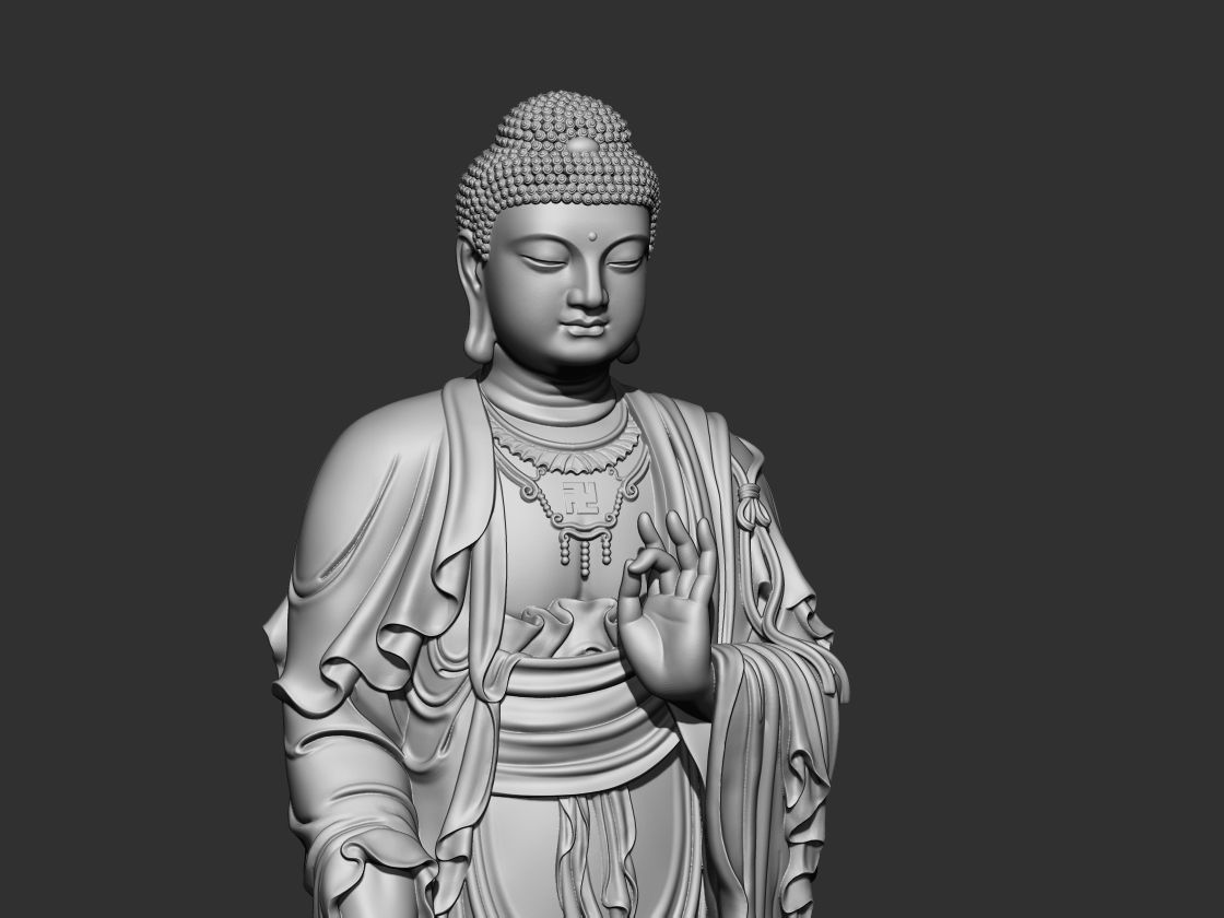 Buddha statues 3D print model_1
