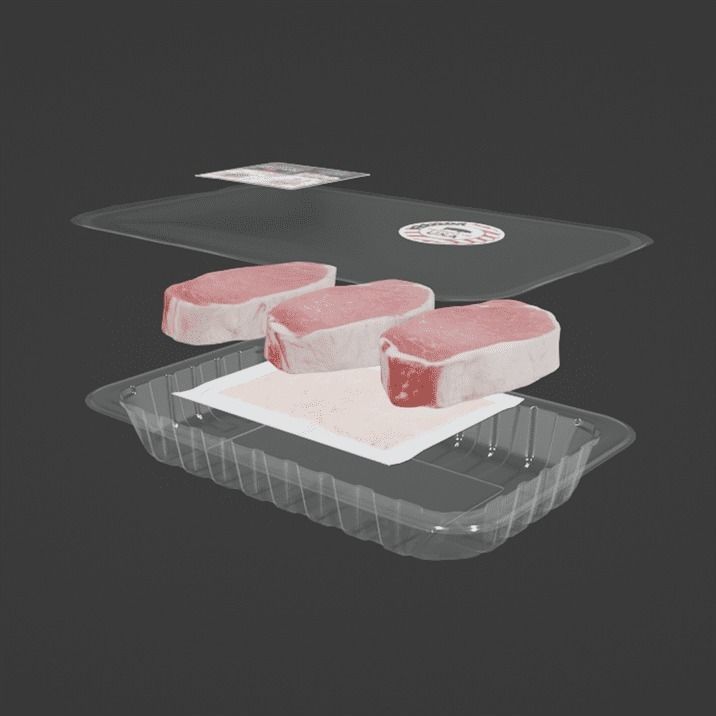 Pork Chops Package 3D model_6