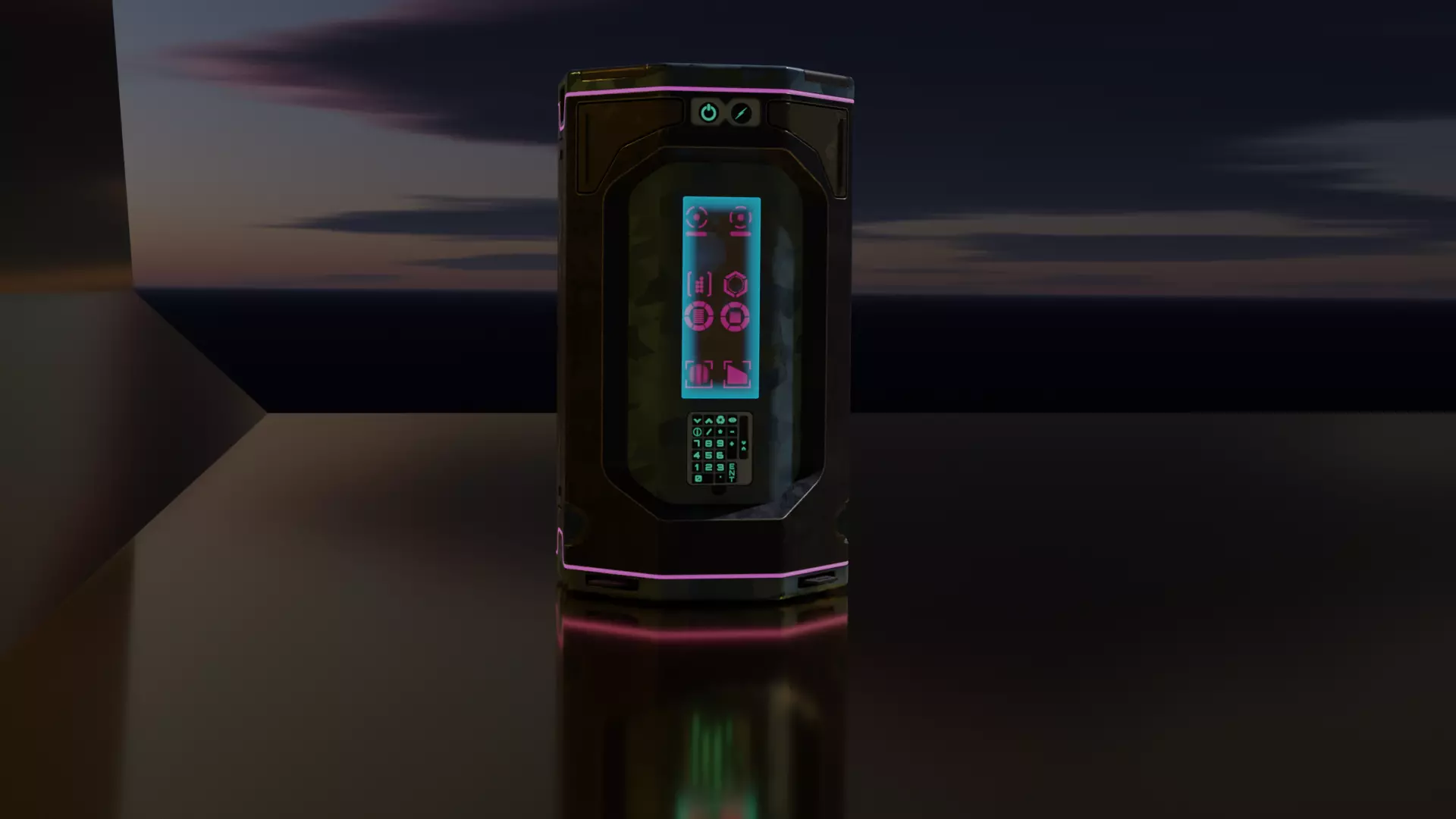 Futuristic Portable Mini Power Station 3D model_0