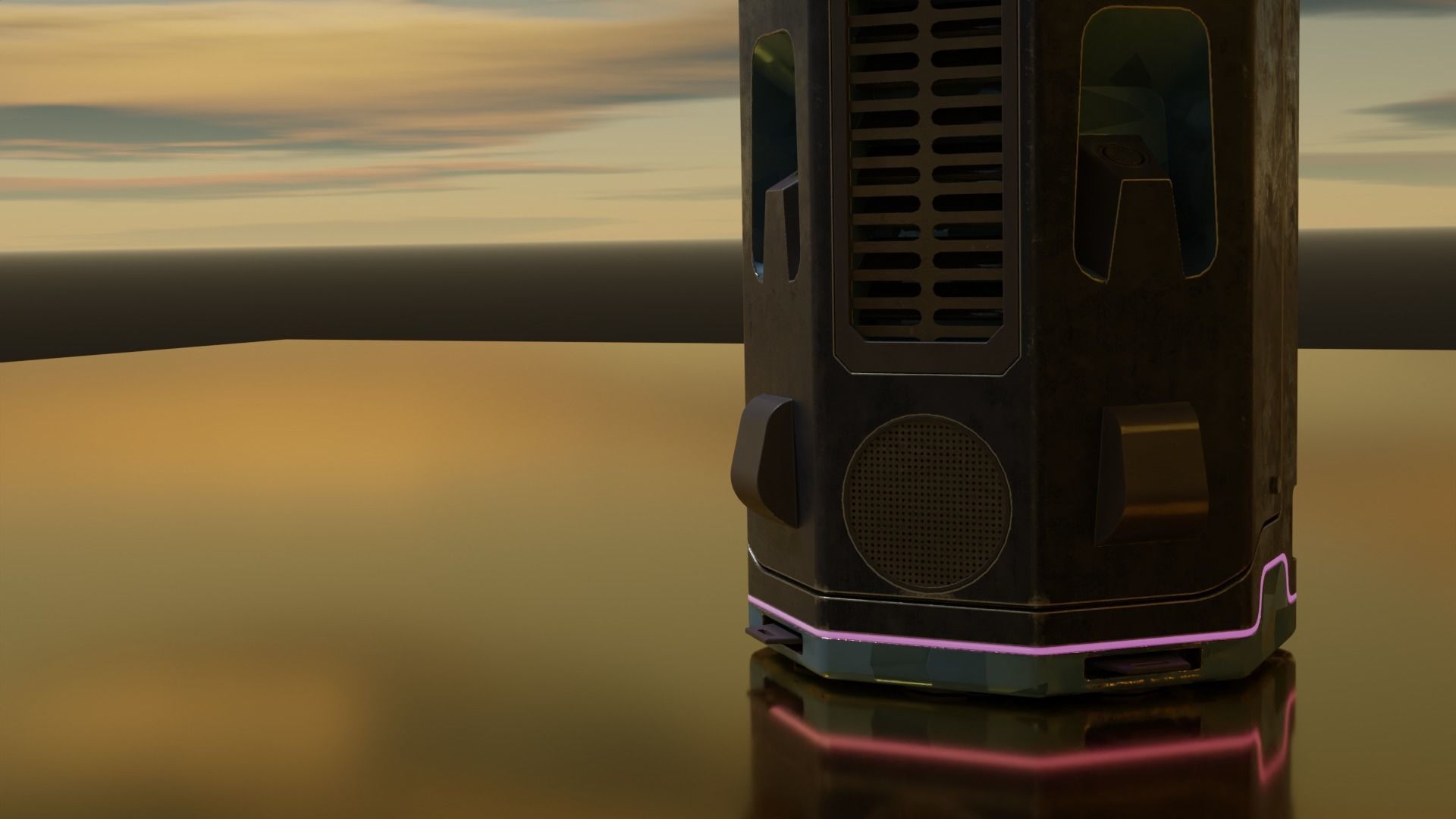 Futuristic Portable Mini Power Station 3D model_7