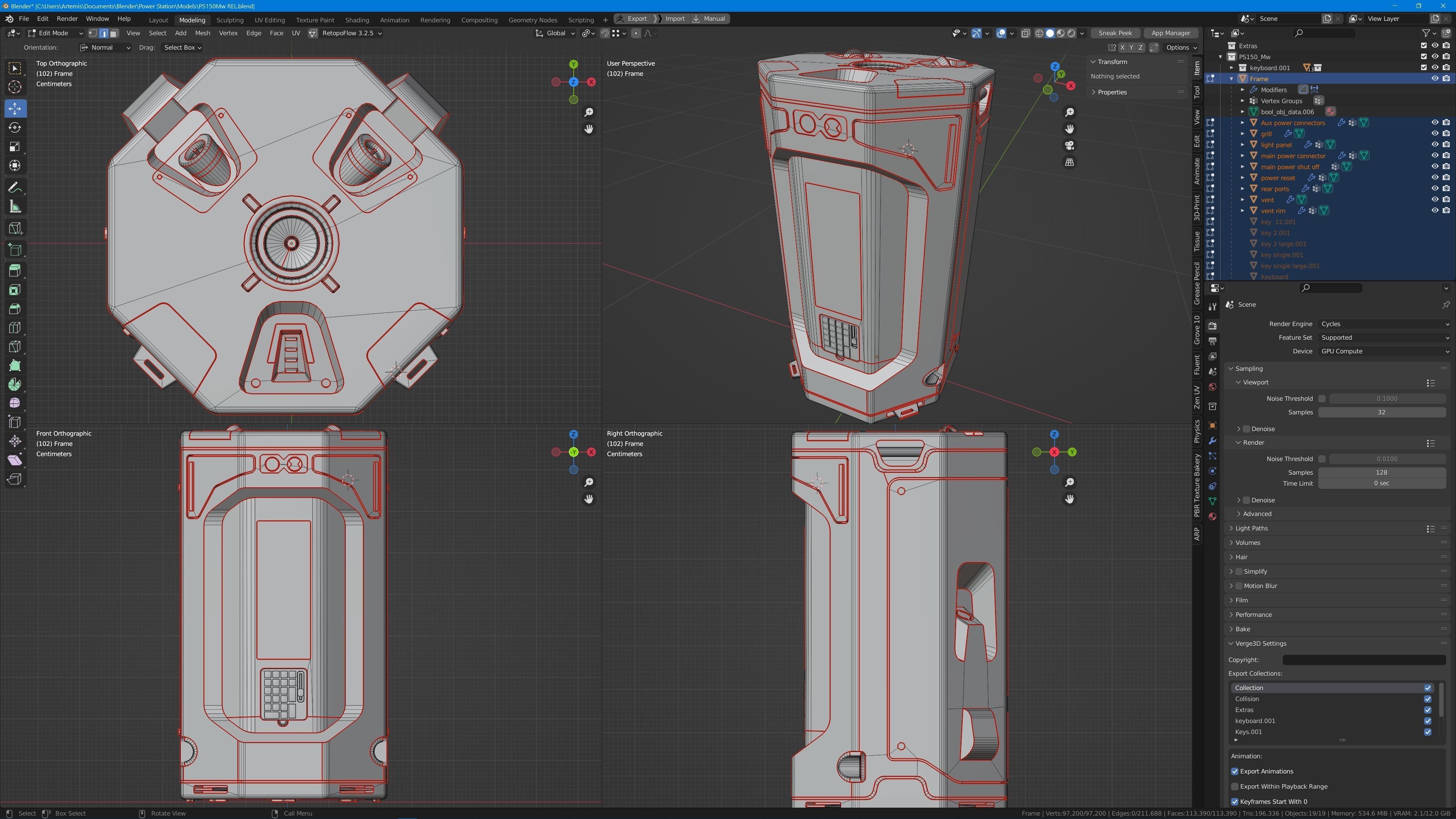Futuristic Portable Mini Power Station 3D model_10
