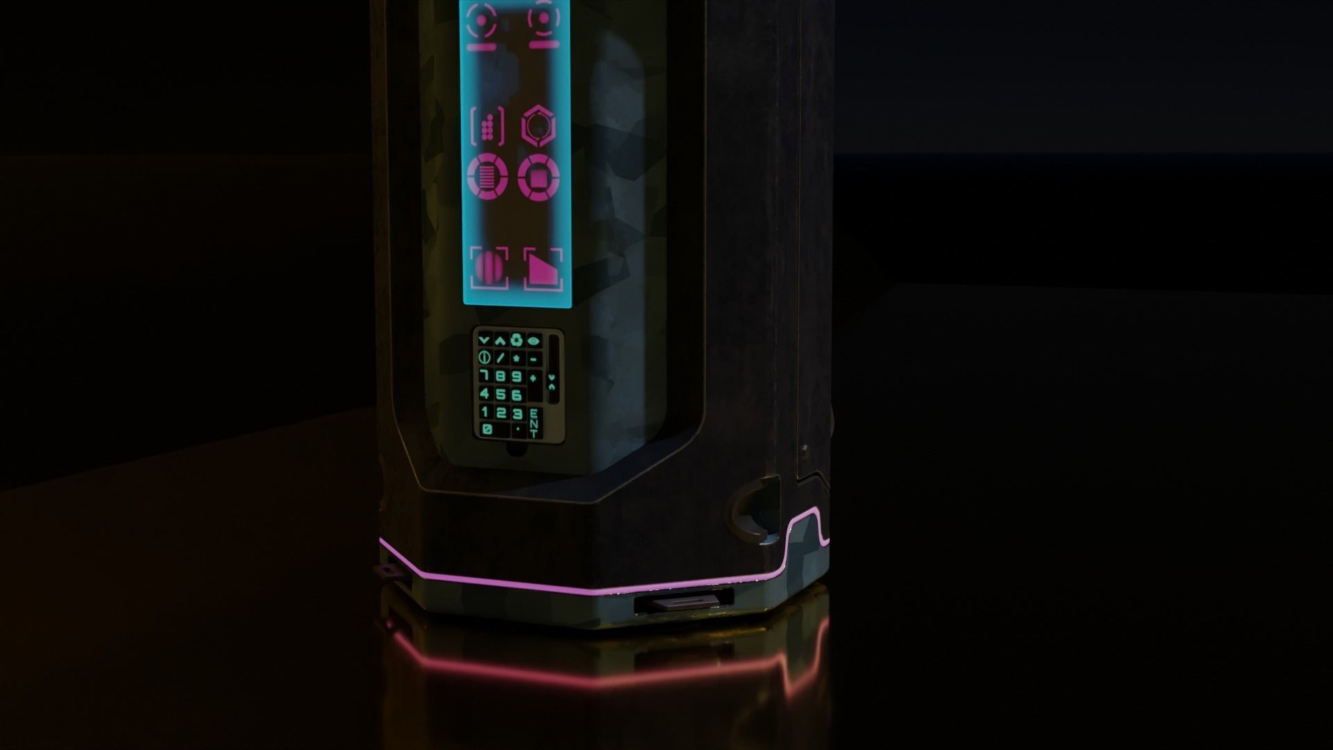 Futuristic Portable Mini Power Station 3D model_3
