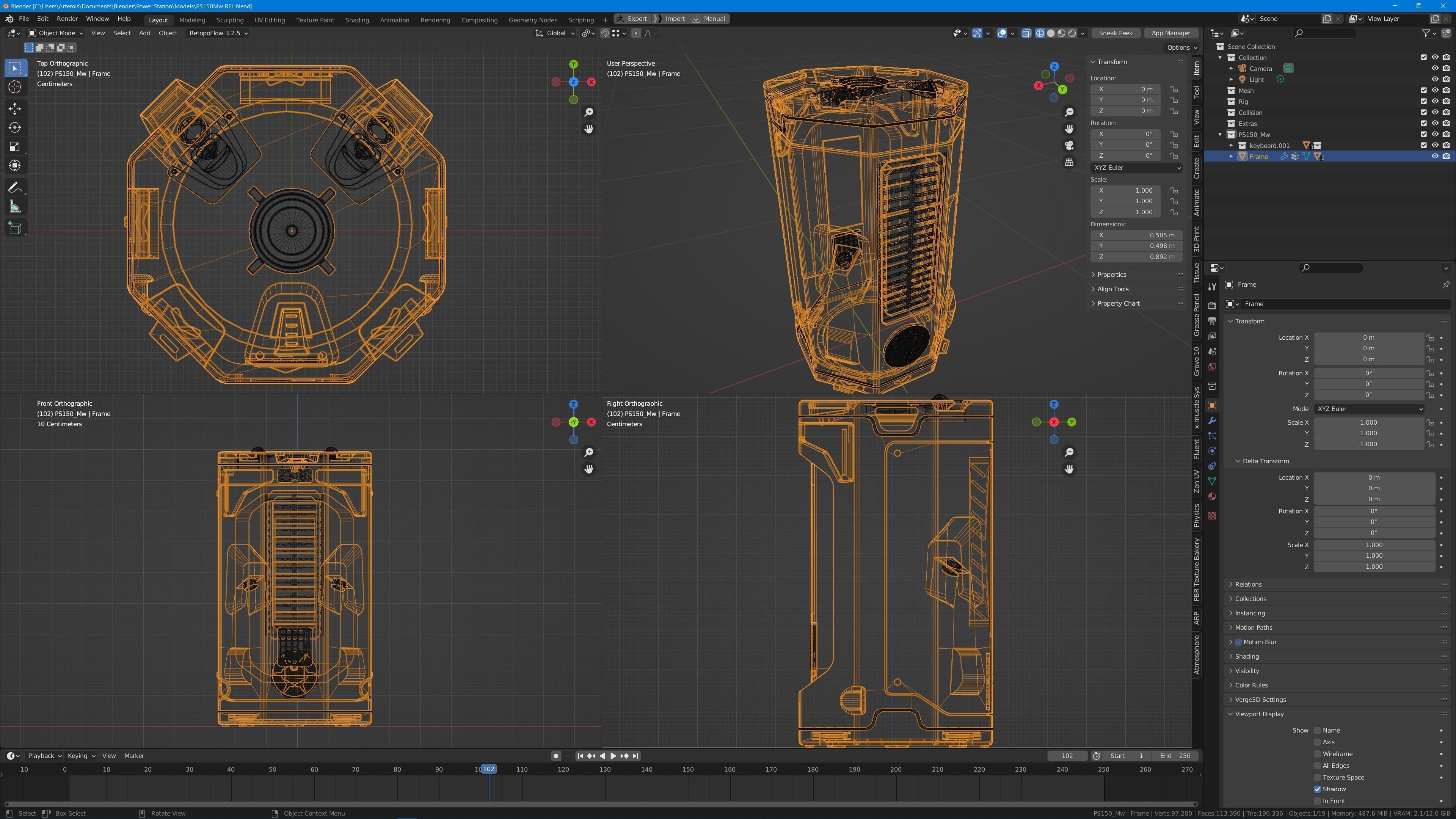 Futuristic Portable Mini Power Station 3D model_16