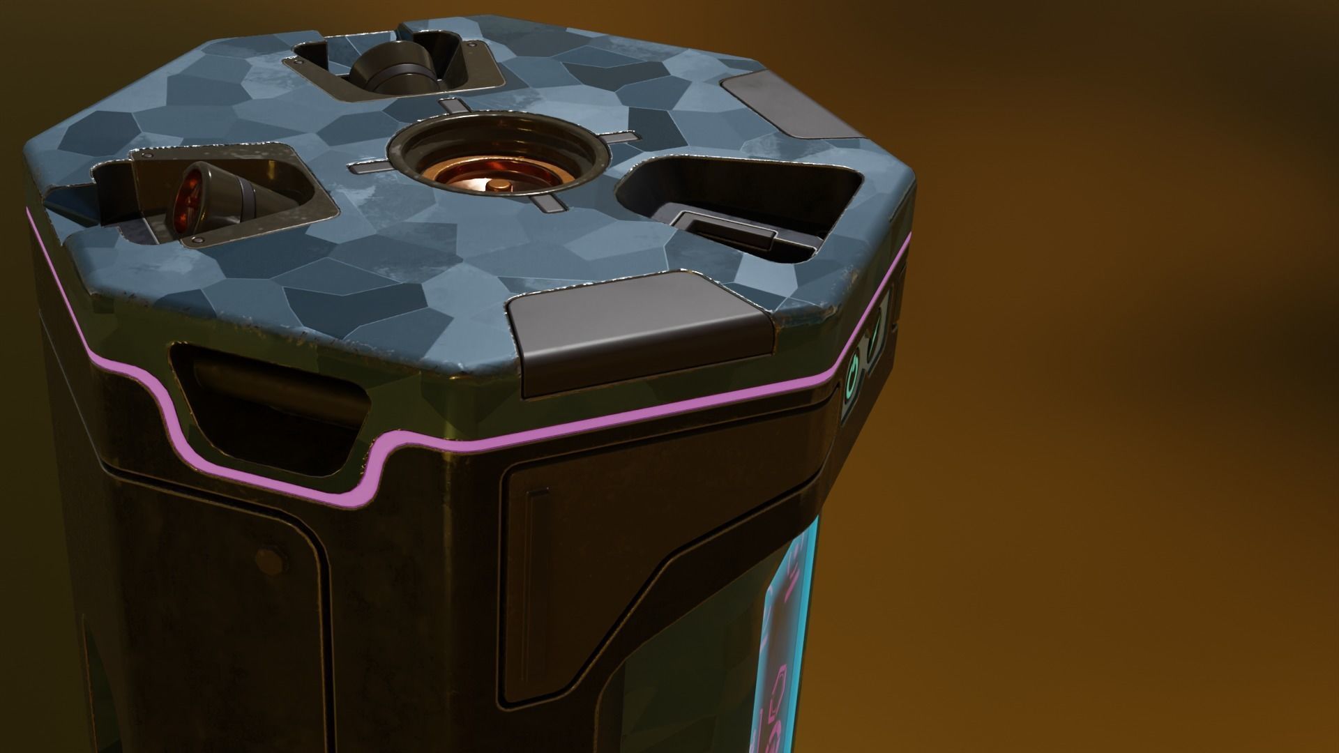 Futuristic Portable Mini Power Station 3D model_6