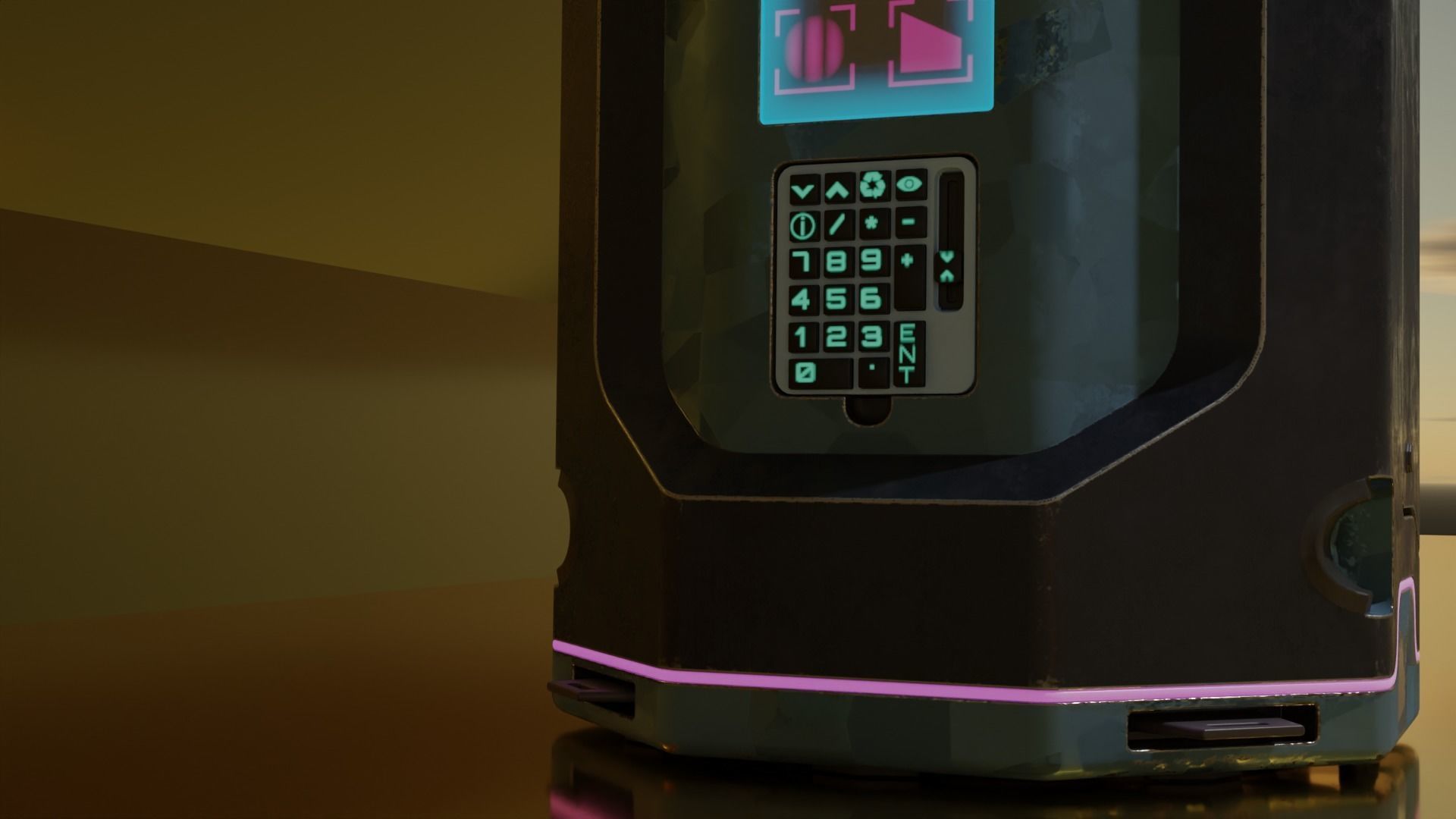 Futuristic Portable Mini Power Station 3D model_9