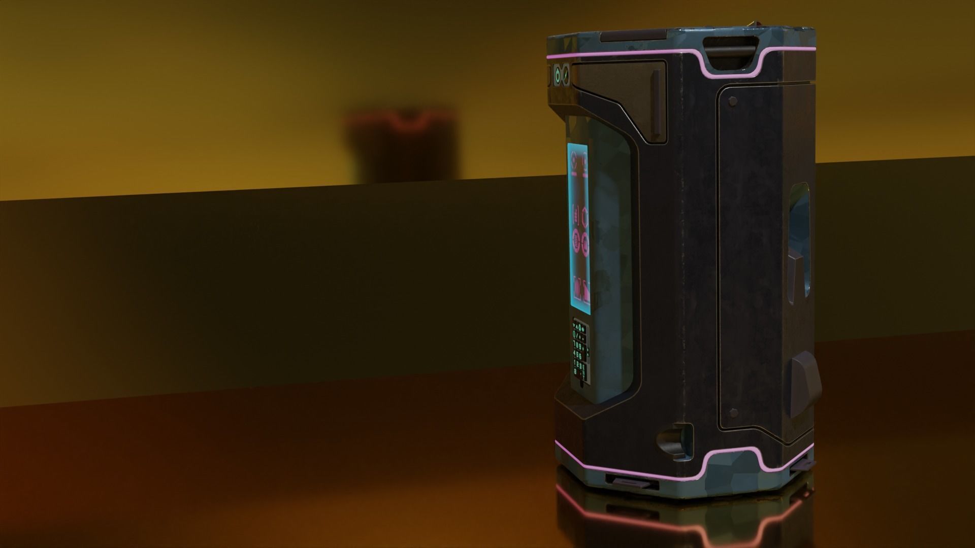 Futuristic Portable Mini Power Station 3D model_8