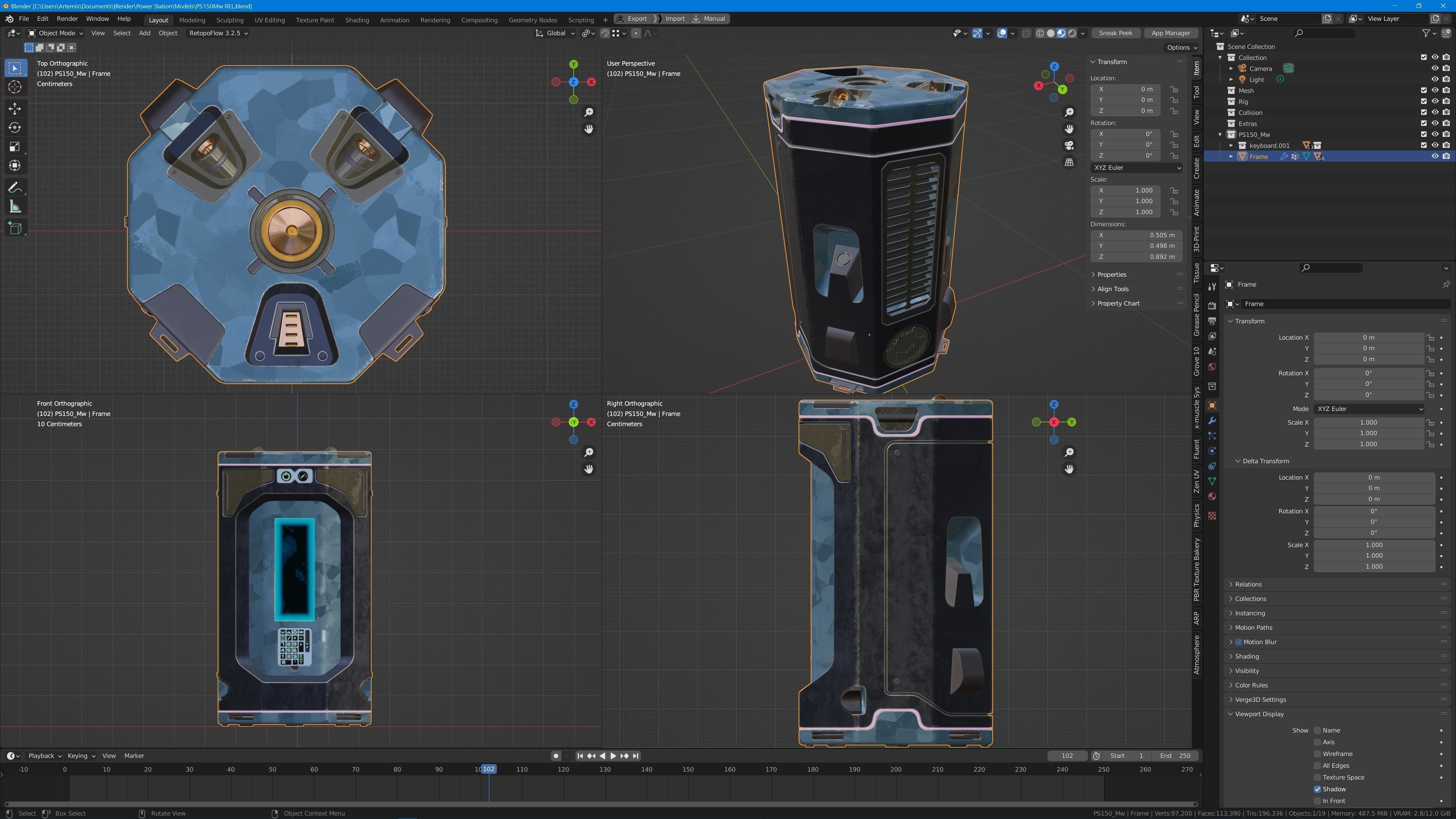 Futuristic Portable Mini Power Station 3D model_13