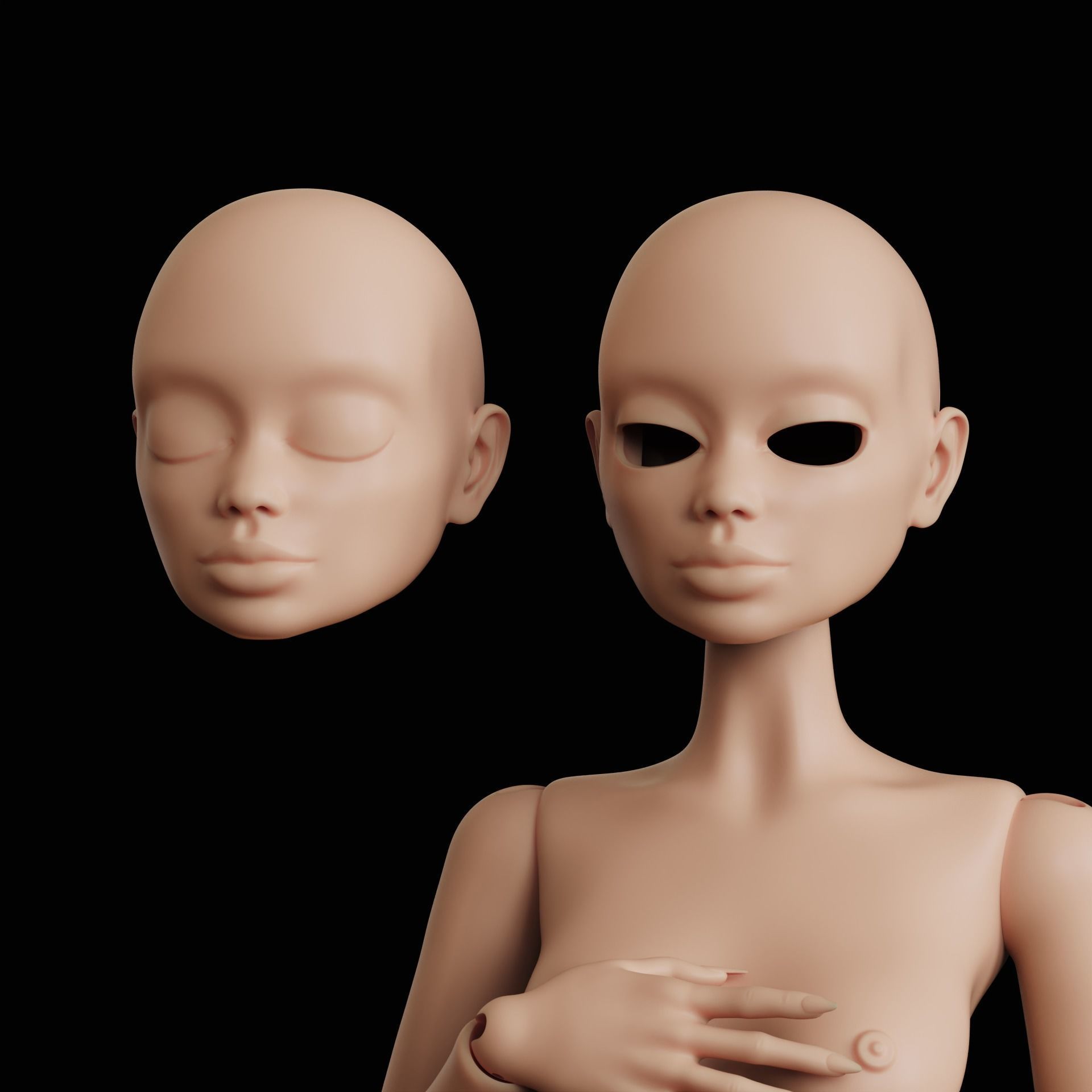 BJD doll Magna 20cm 3D print model_5