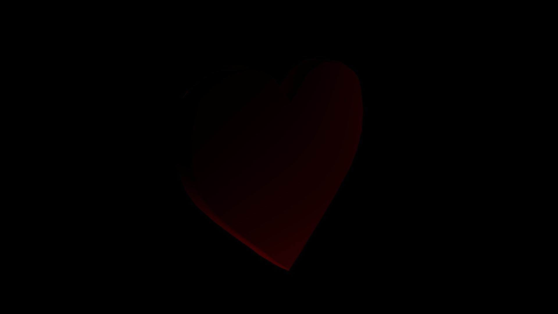 Low Poly Heart Low-poly 3D model_6