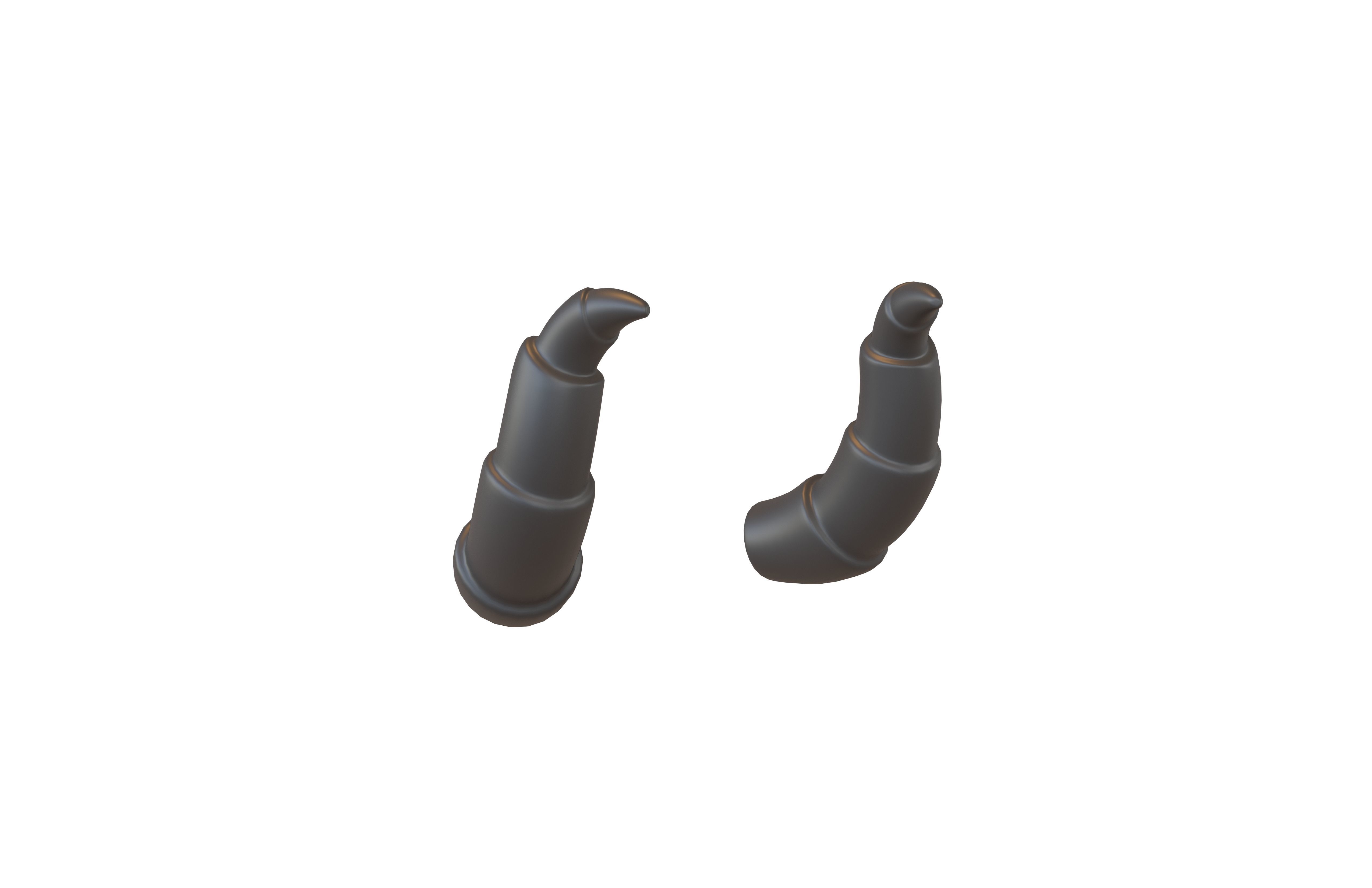 Demon Horn v2 003 Low-poly 3D model_1
