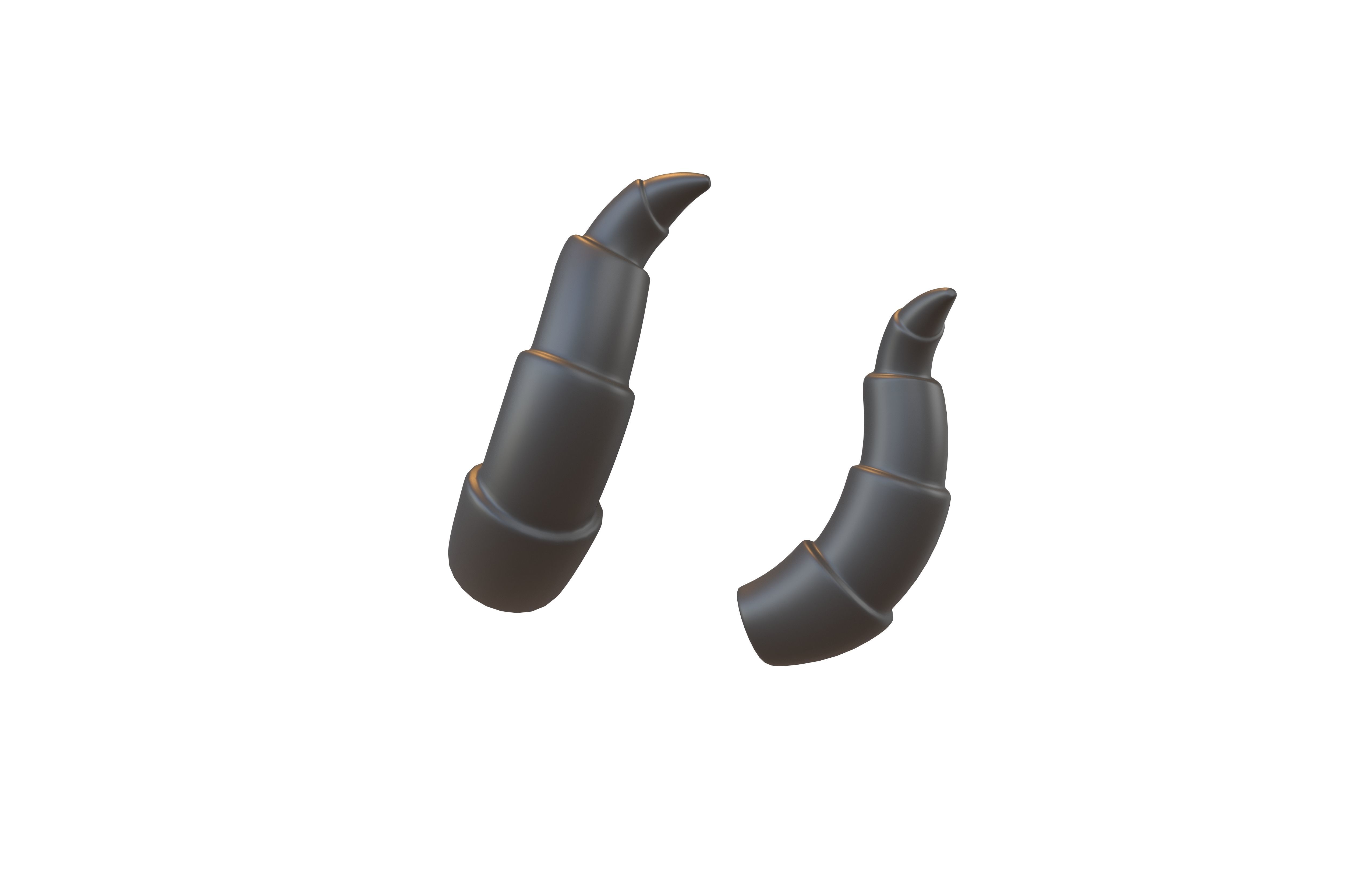 Demon Horn v2 003 Low-poly 3D model_3