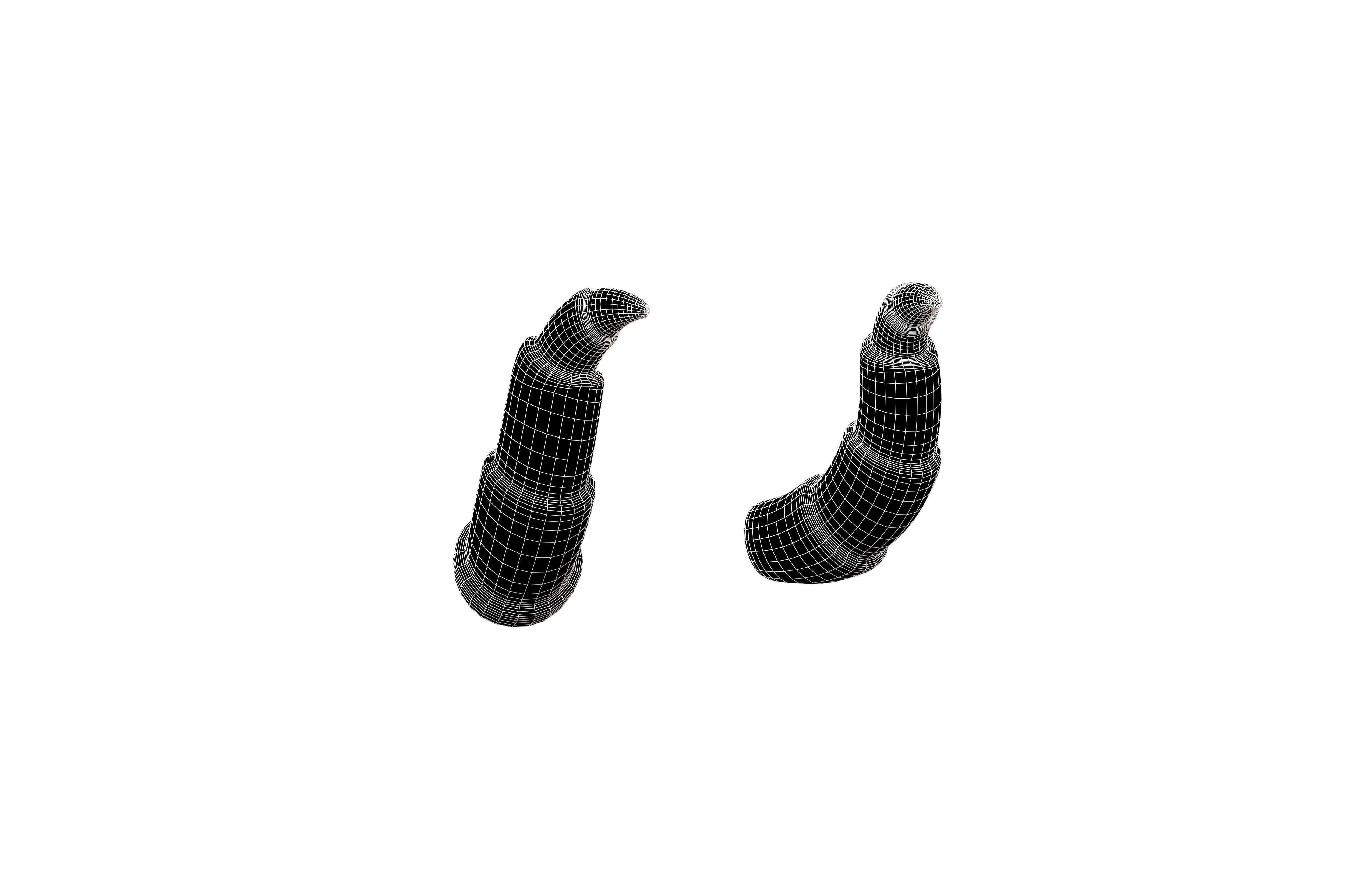 Demon Horn v2 003 Low-poly 3D model_7