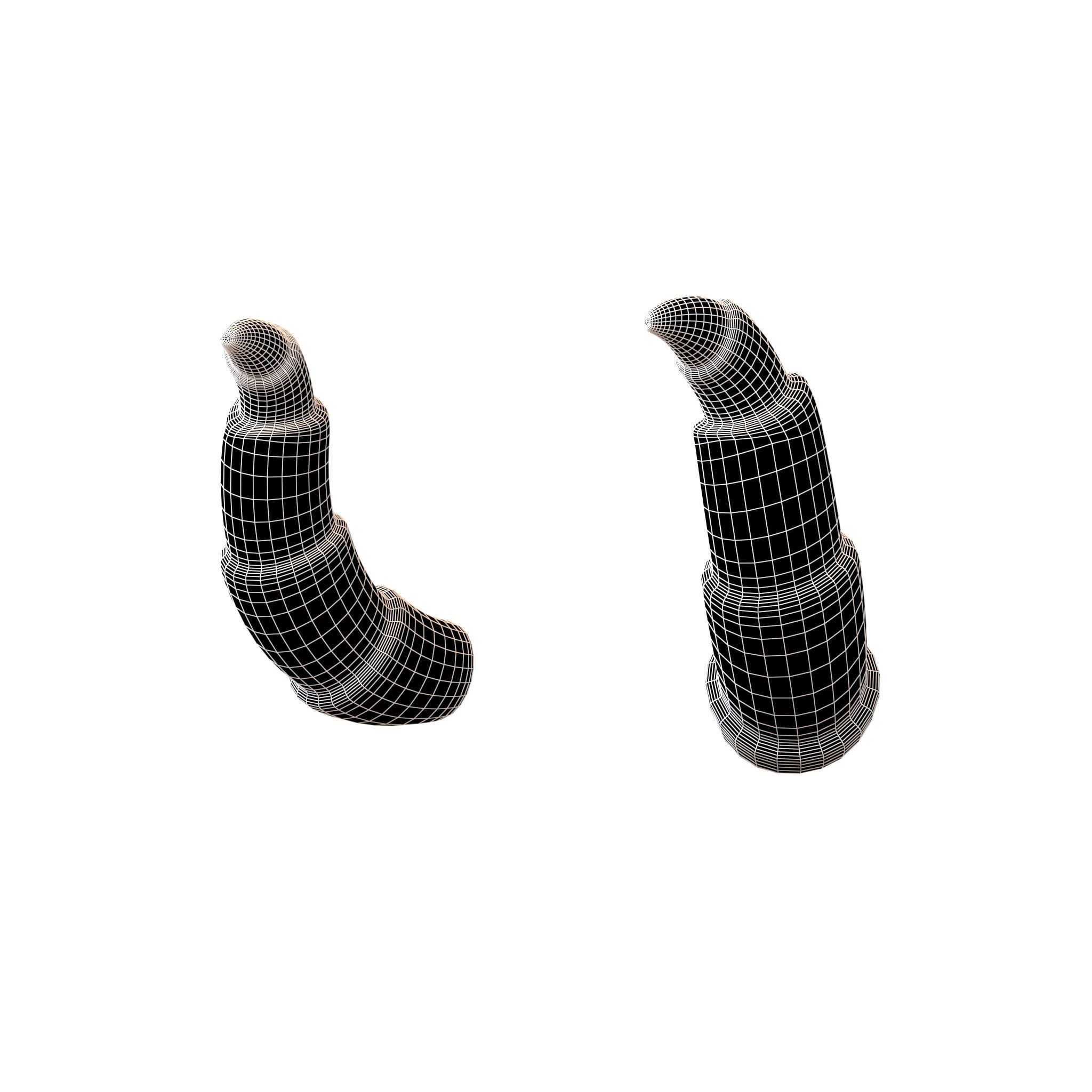 Demon Horn v2 003 Low-poly 3D model_6