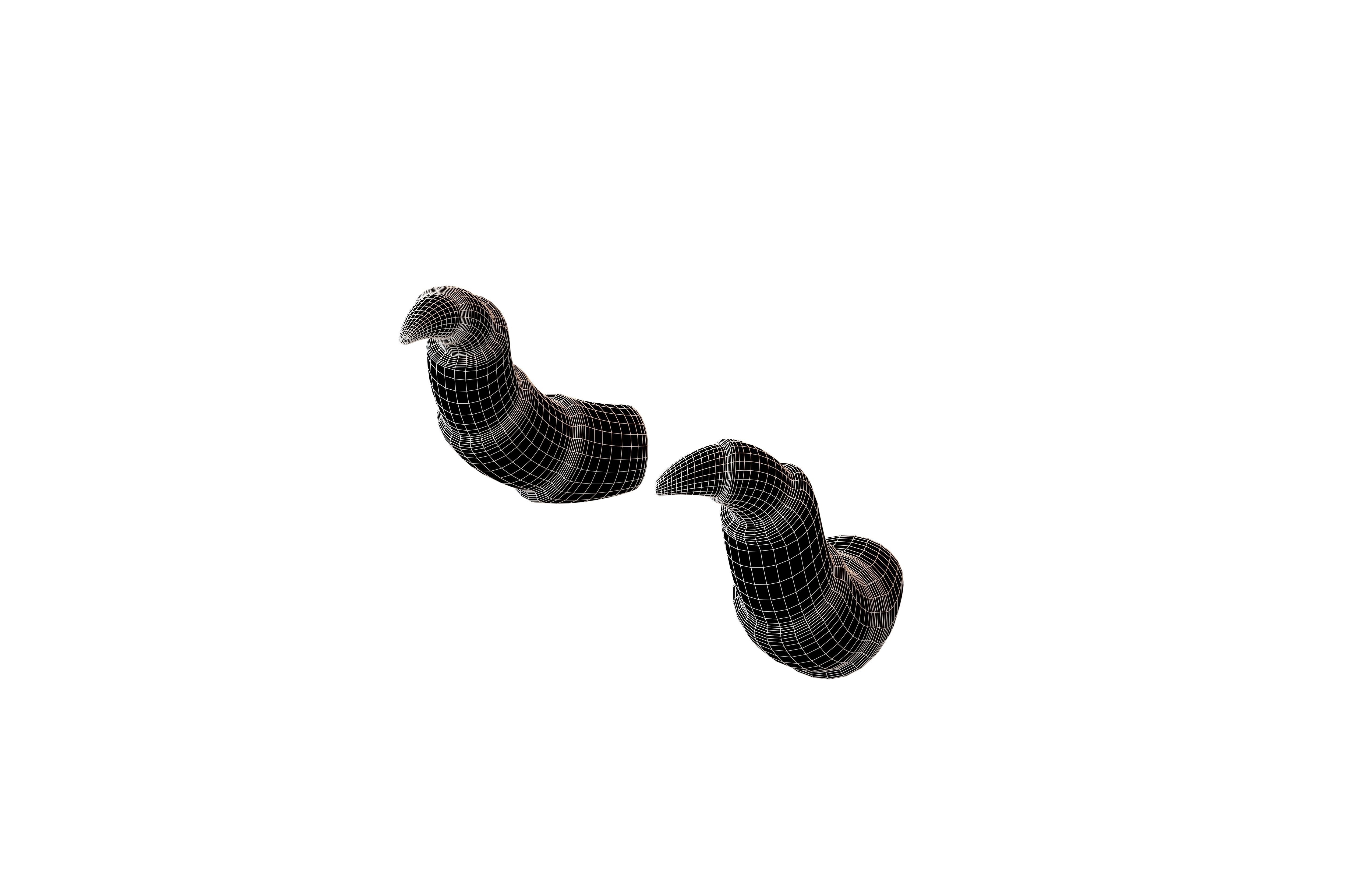 Demon Horn v2 003 Low-poly 3D model_4