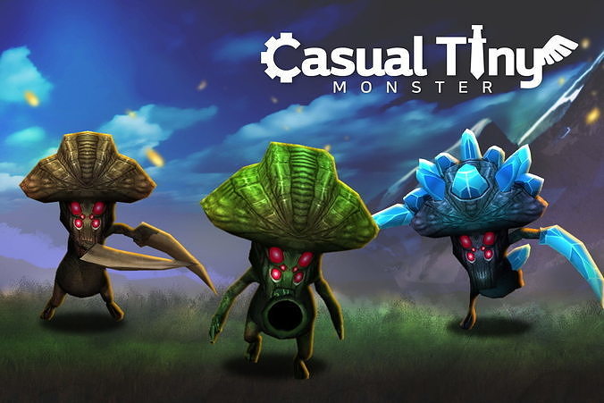 Casual Tiny Monster - Alien Pack Low-poly 3D model