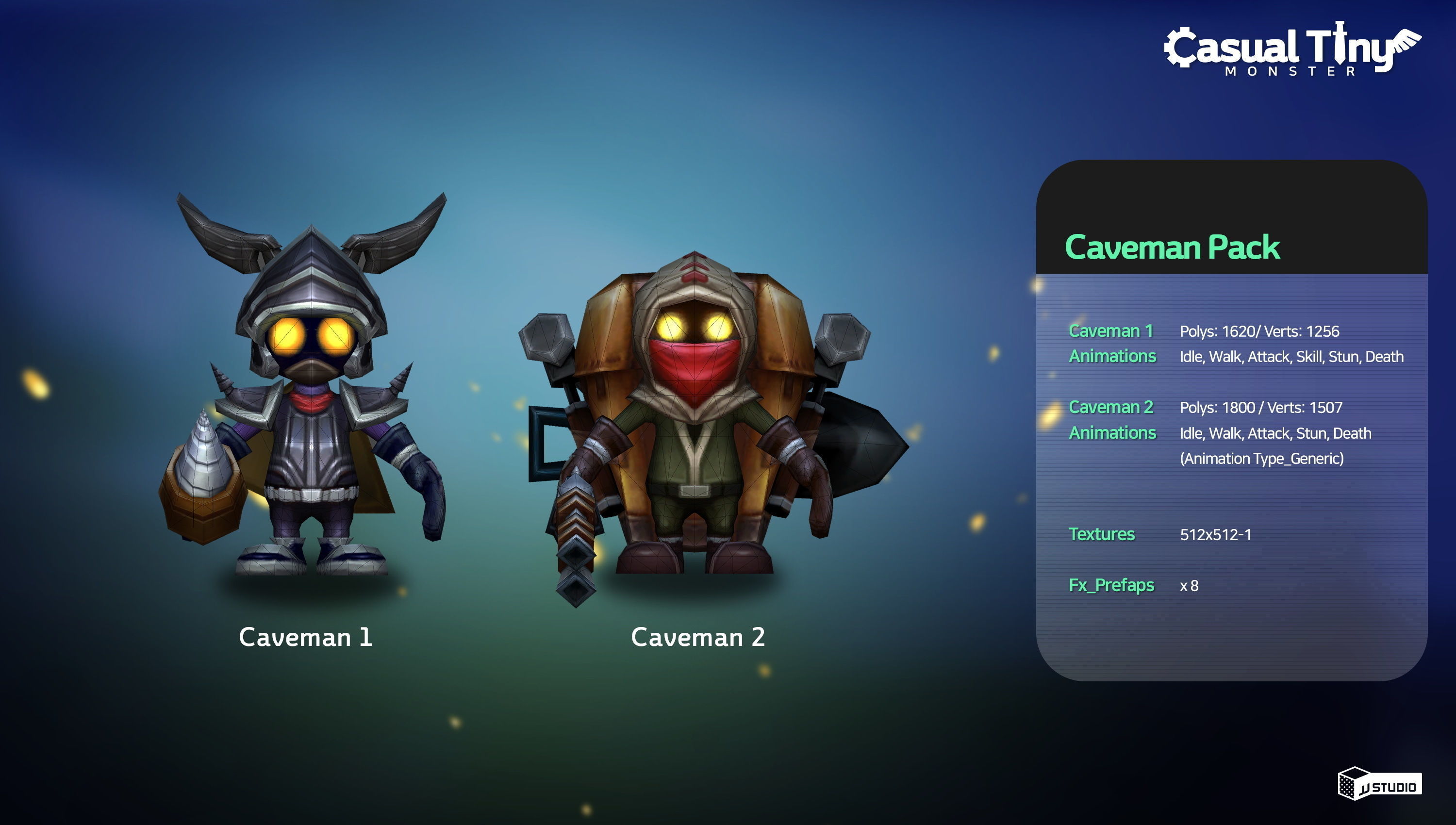 Casual Tiny Monster - Caveman Pack Low-poly 3D model_1