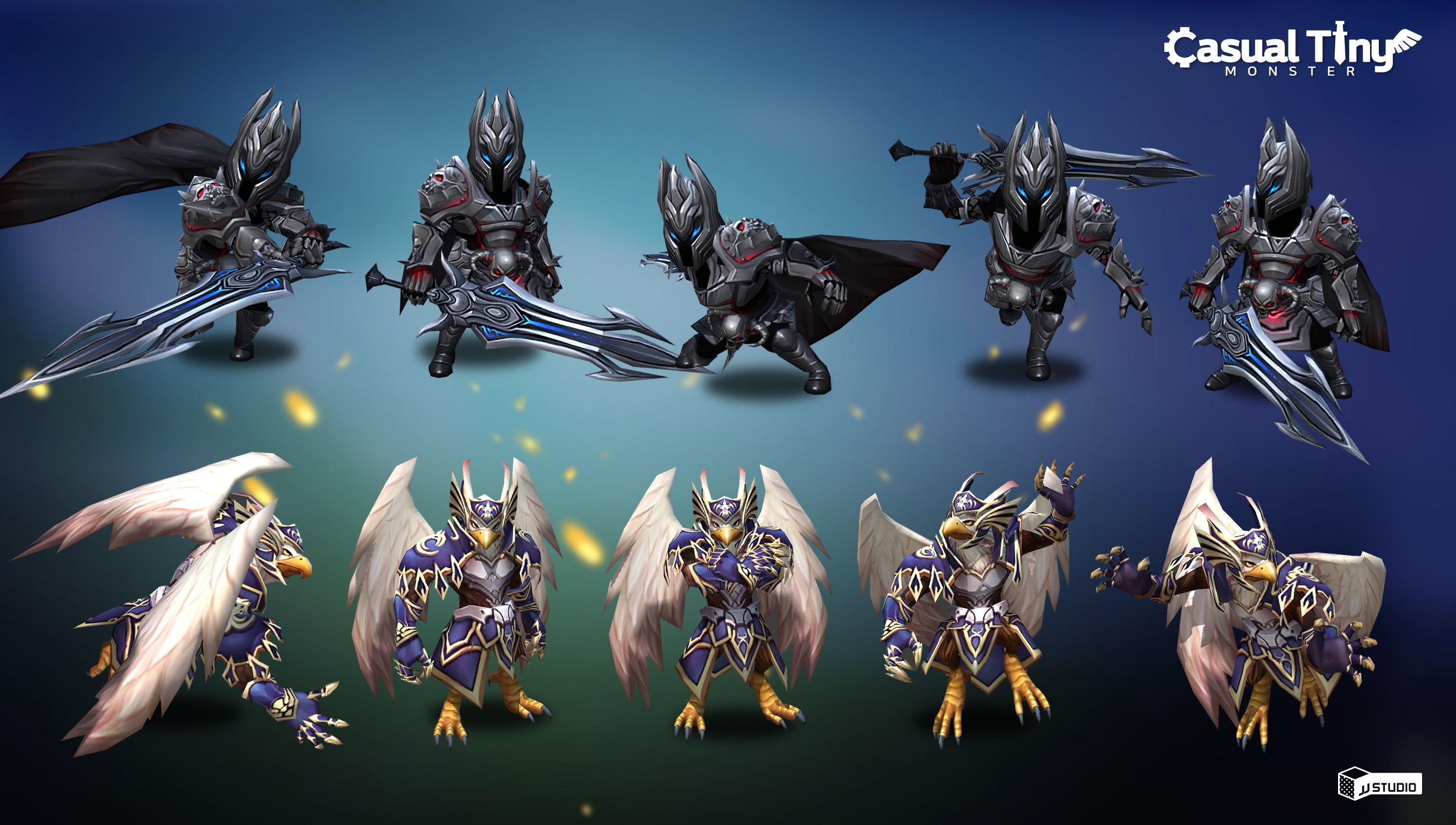 Casual Tiny Monster - Collection Pack 1 Low-poly 3D model_2