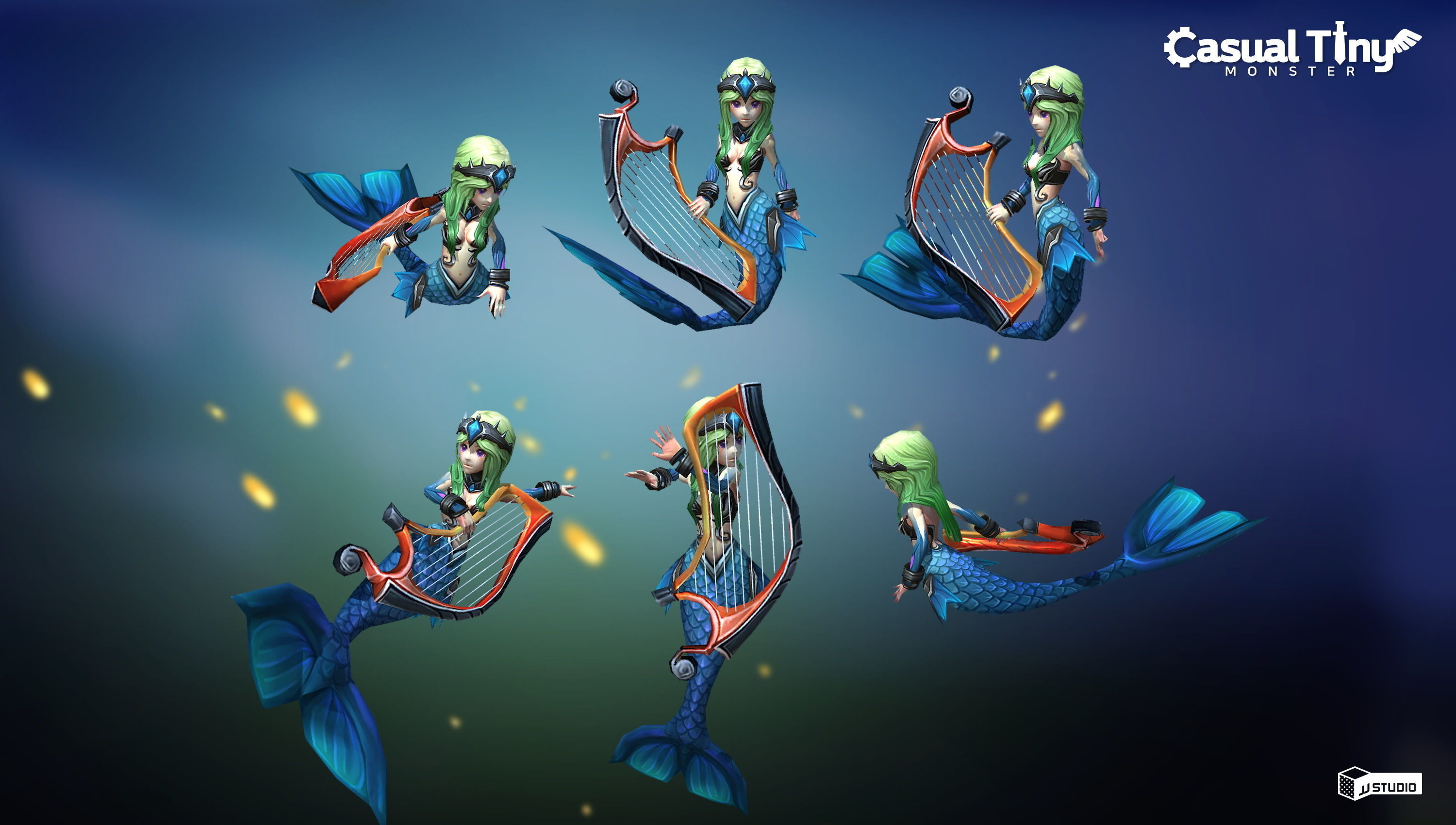 Casual Tiny Monster - Collection Pack 1 Low-poly 3D model_3