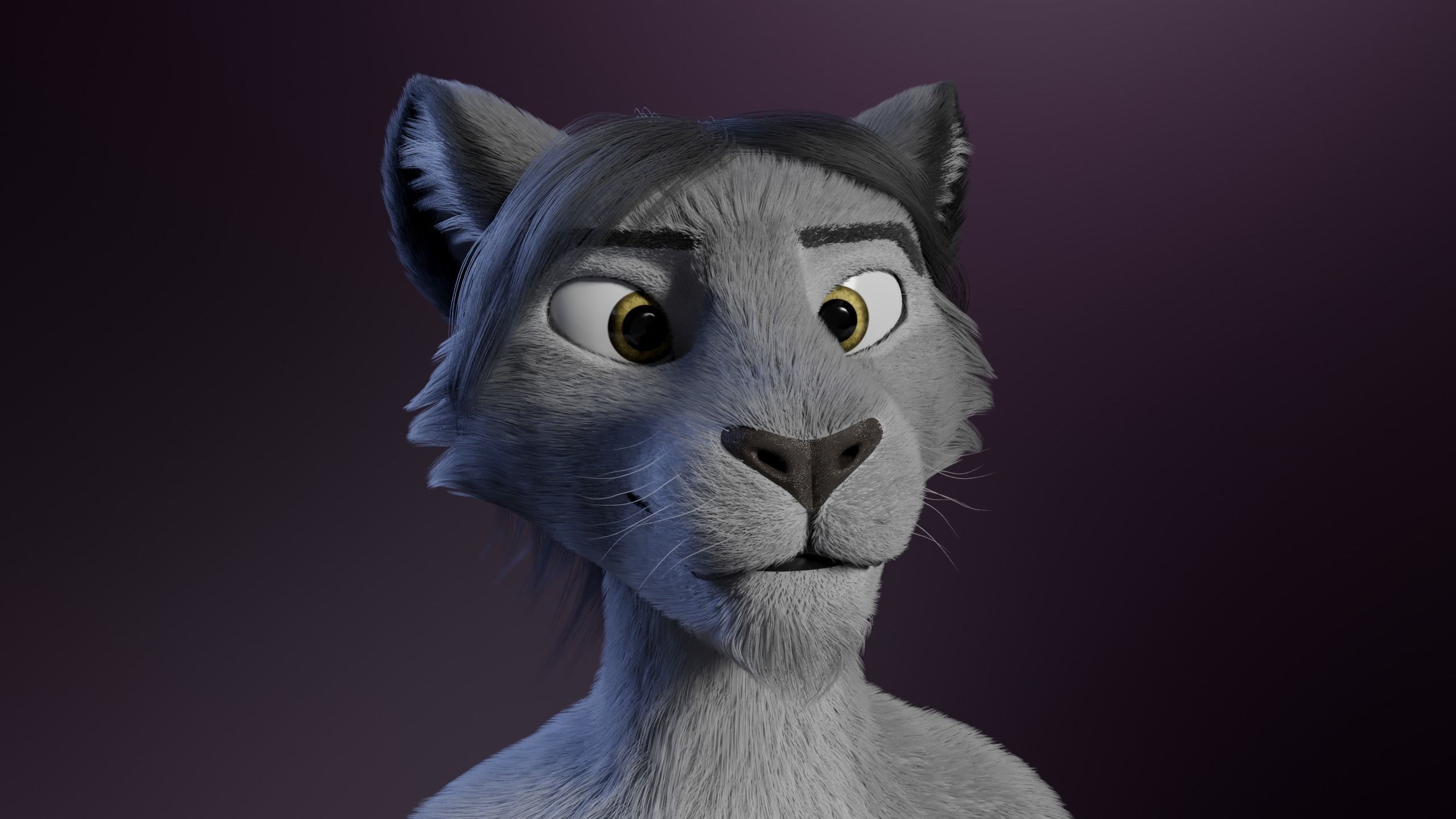 Apolo Anthro White Lion 3D model_2