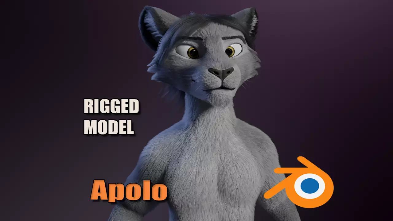 Apolo Anthro White Lion 3D model_0