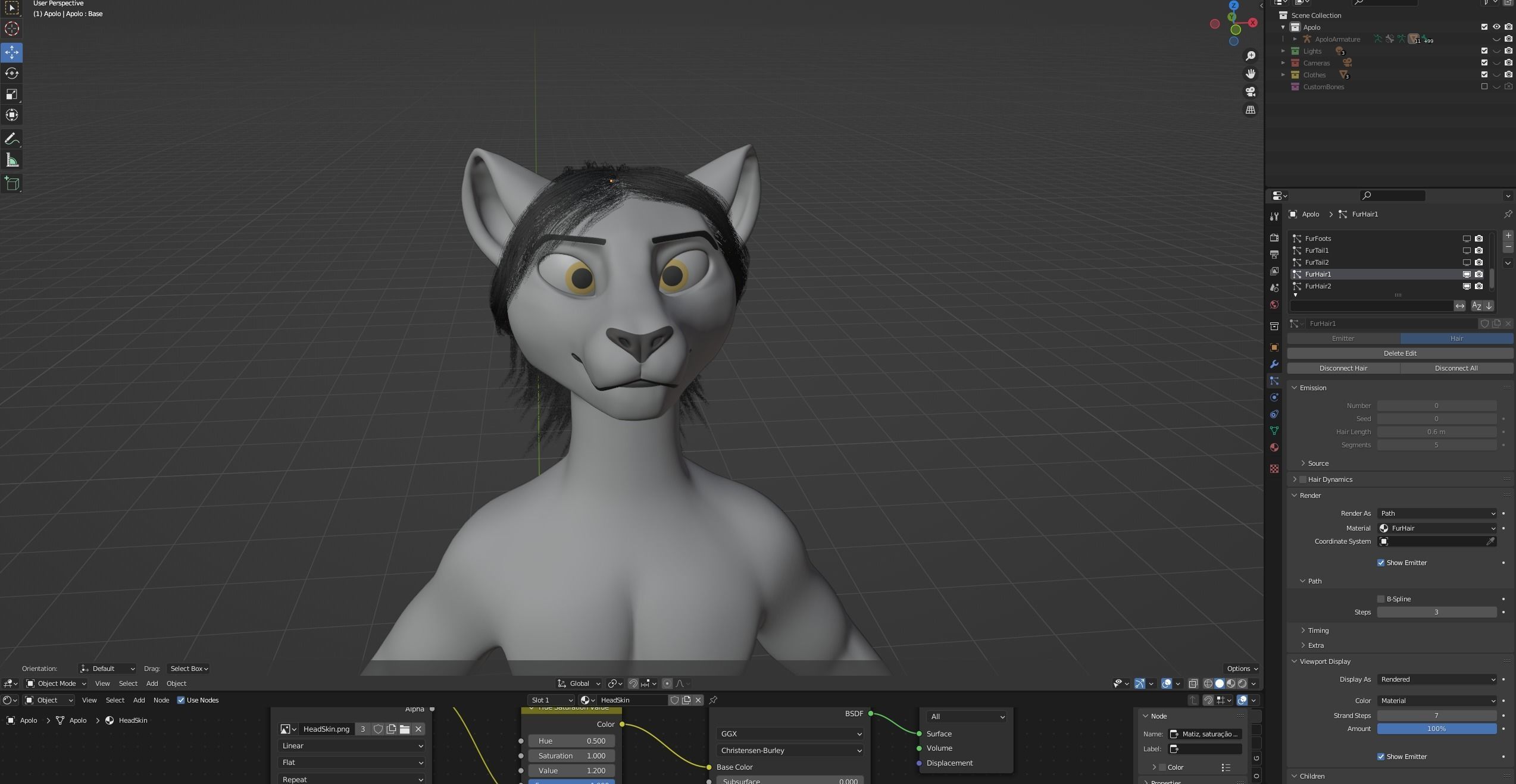 Apolo Anthro White Lion 3D model_90