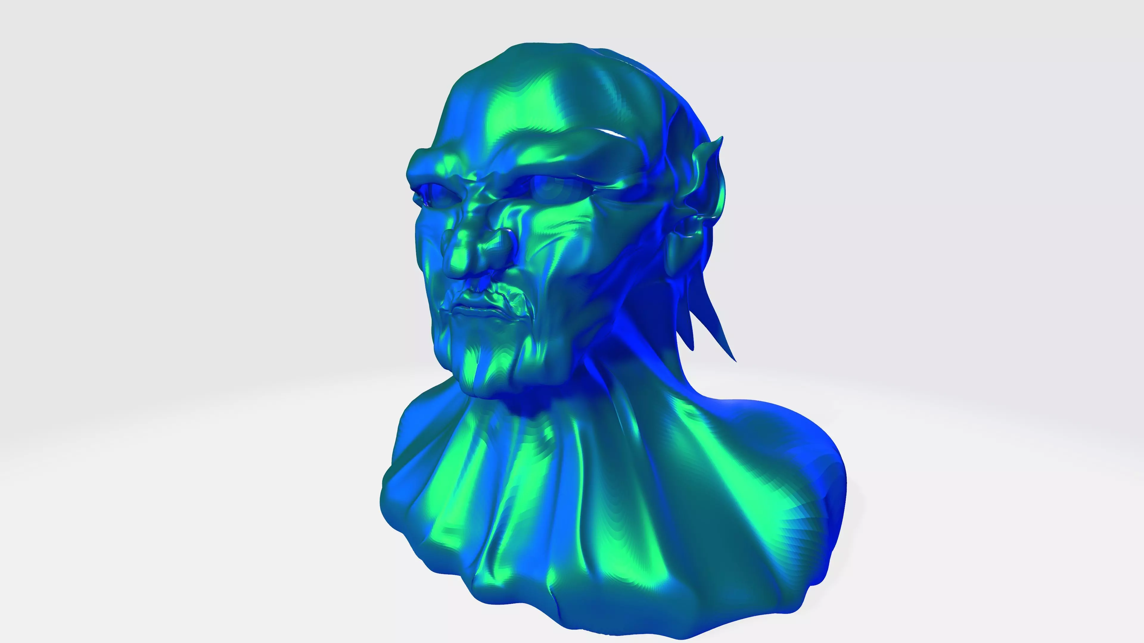 goblin face sculpture 3D model