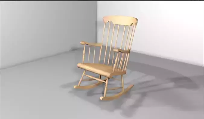 Traditional Rocking Chair Free 3D model