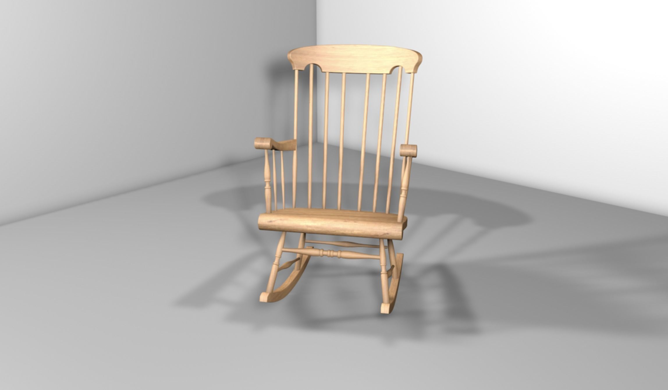 Traditional Rocking Chair free 3D model | CGTrader